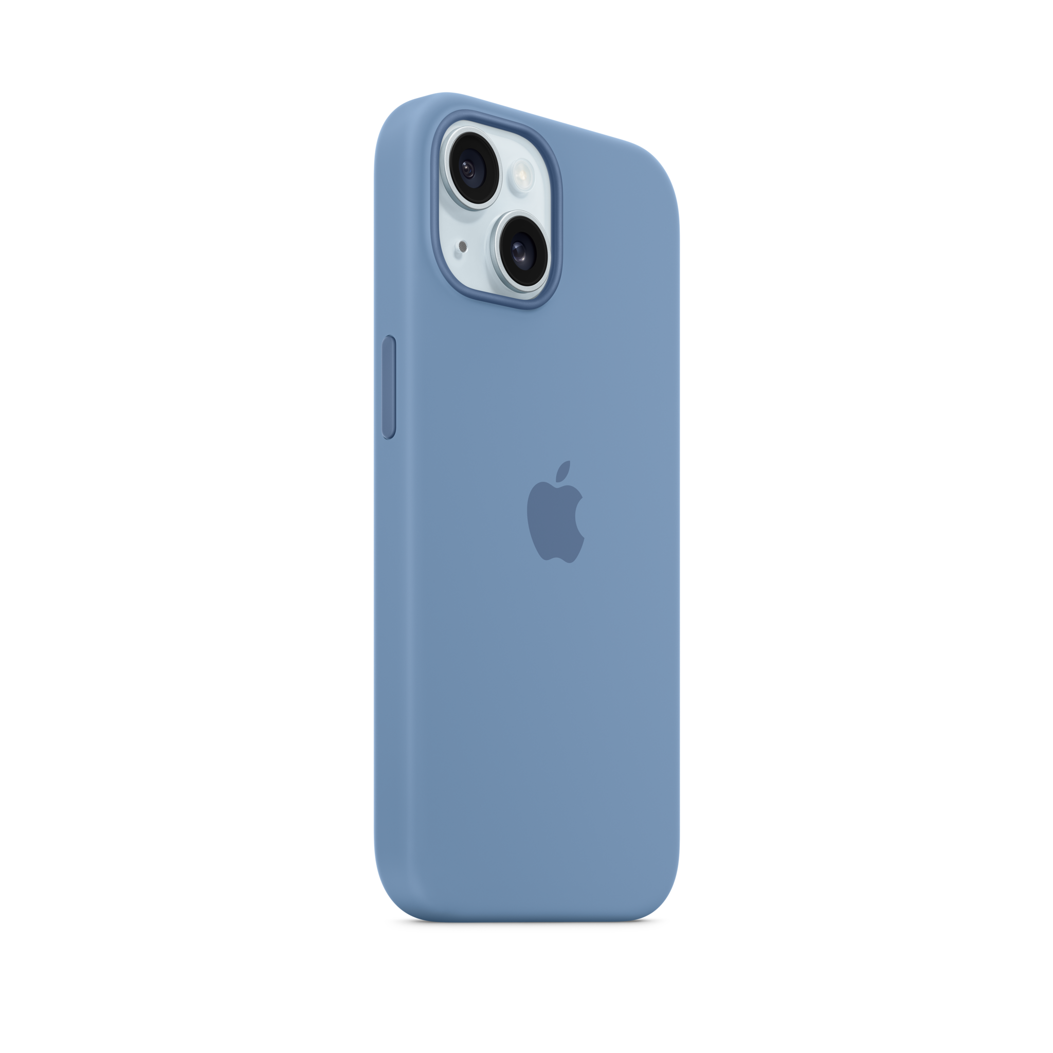 iPhone 15 Silicone Case with MagSafe — Winter Blue