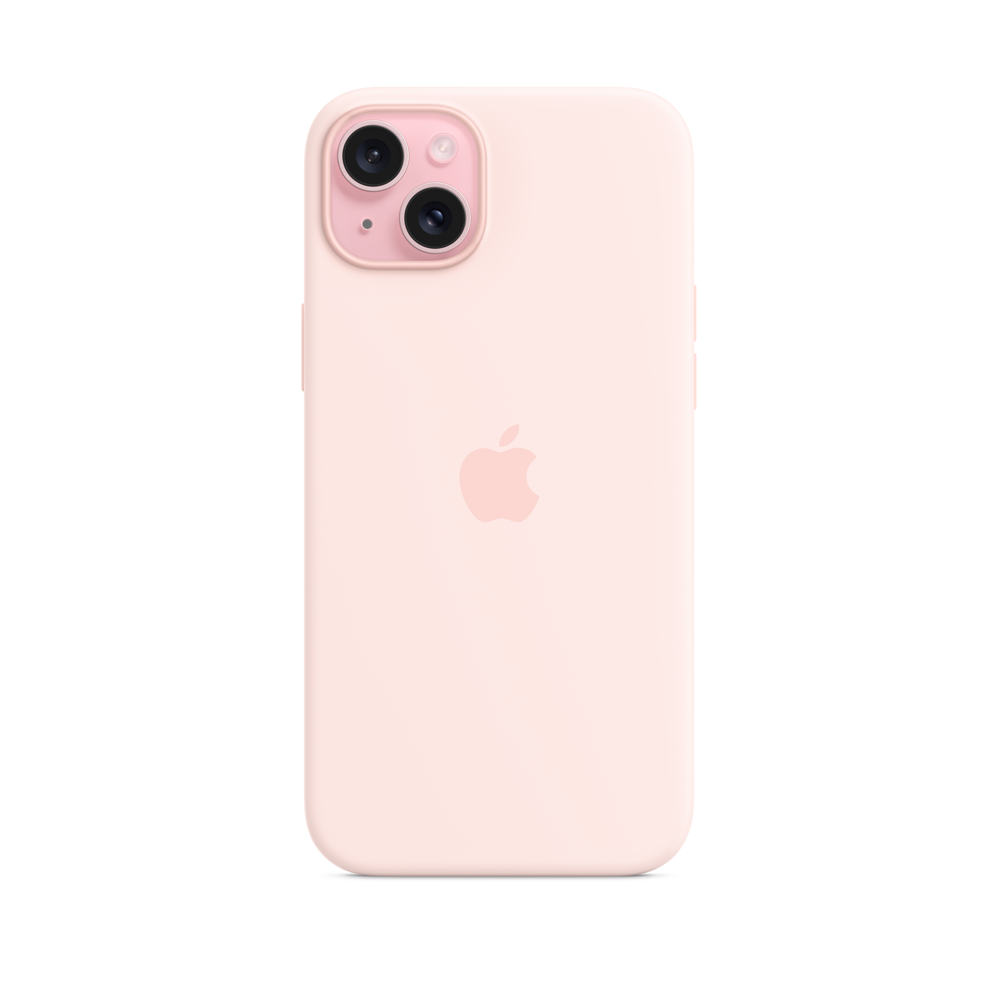 iPhone 15 Plus Silicone Case with MagSafe — Light Pink