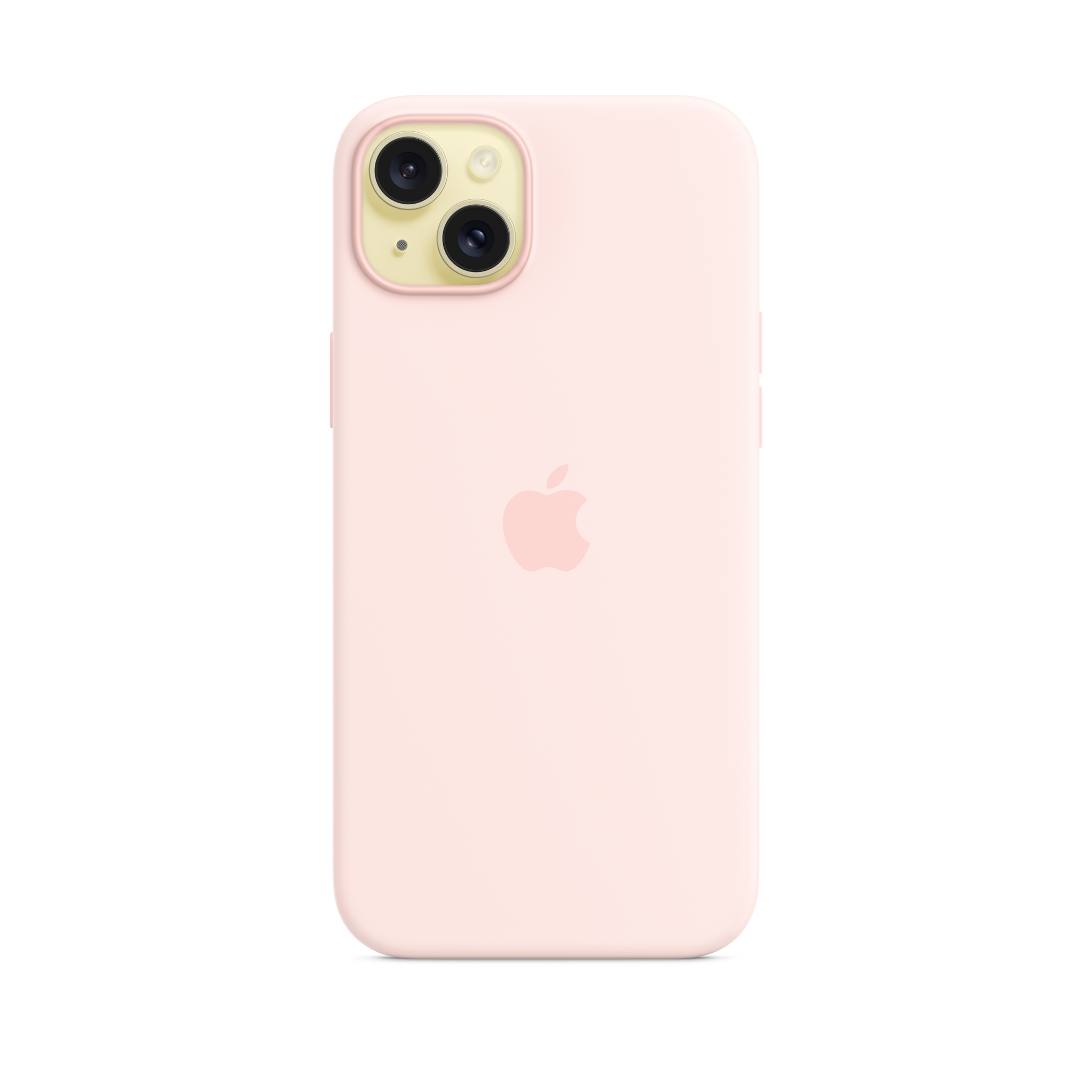 iPhone 15 Plus Silicone Case with MagSafe — Light Pink