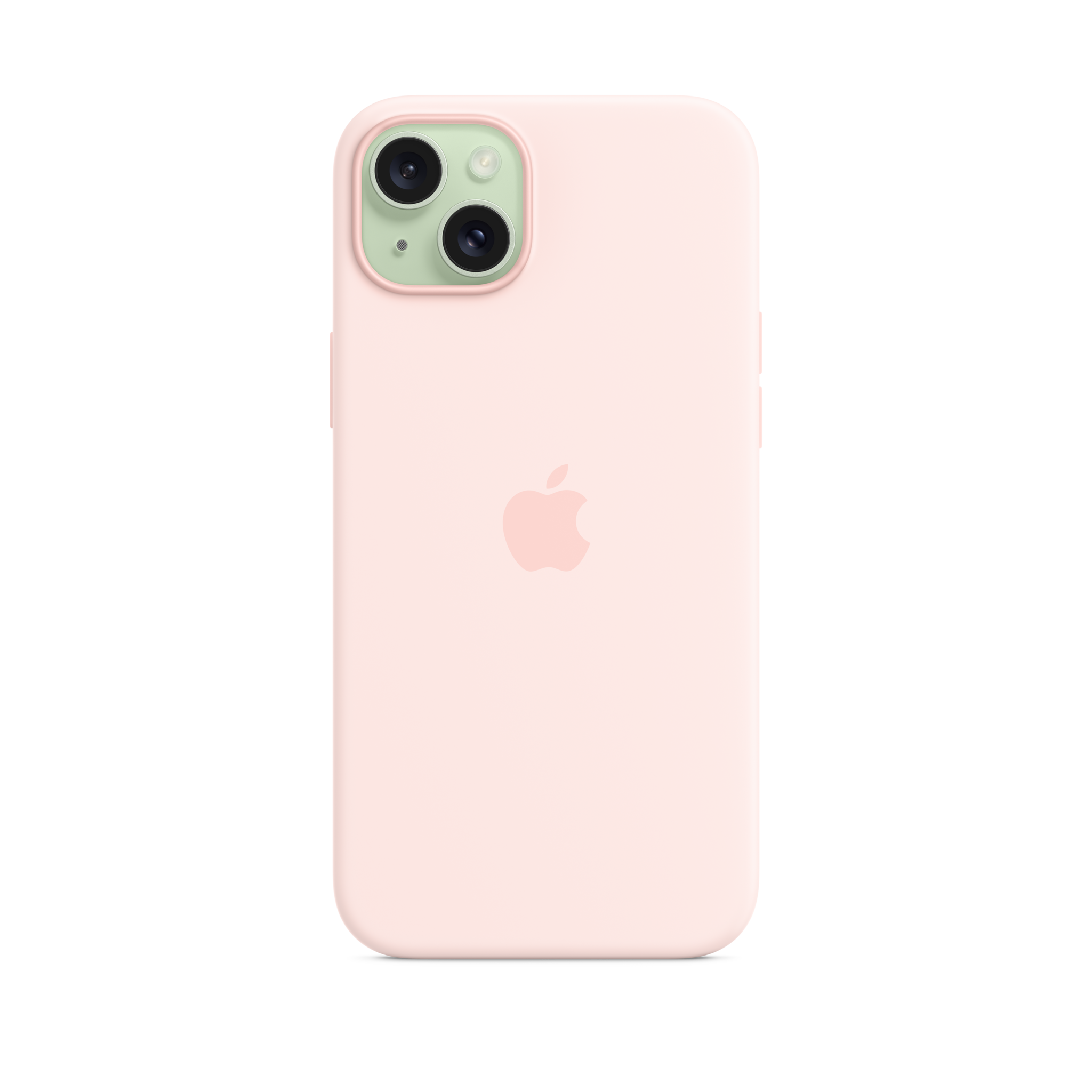 iPhone 15 Plus Silicone Case with MagSafe — Light Pink
