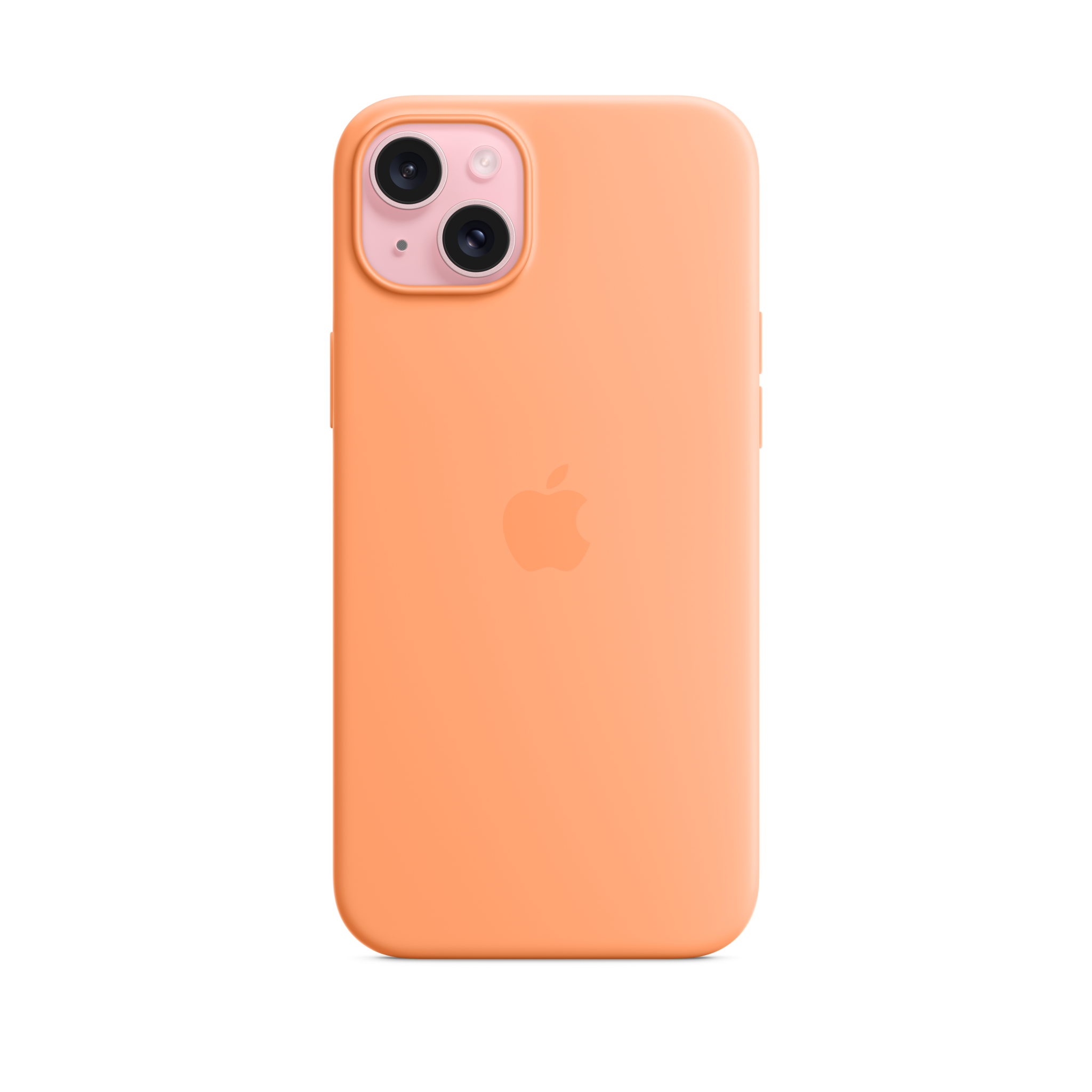 iPhone 15 Plus Silicone Case with MagSafe — Orange Sorbet