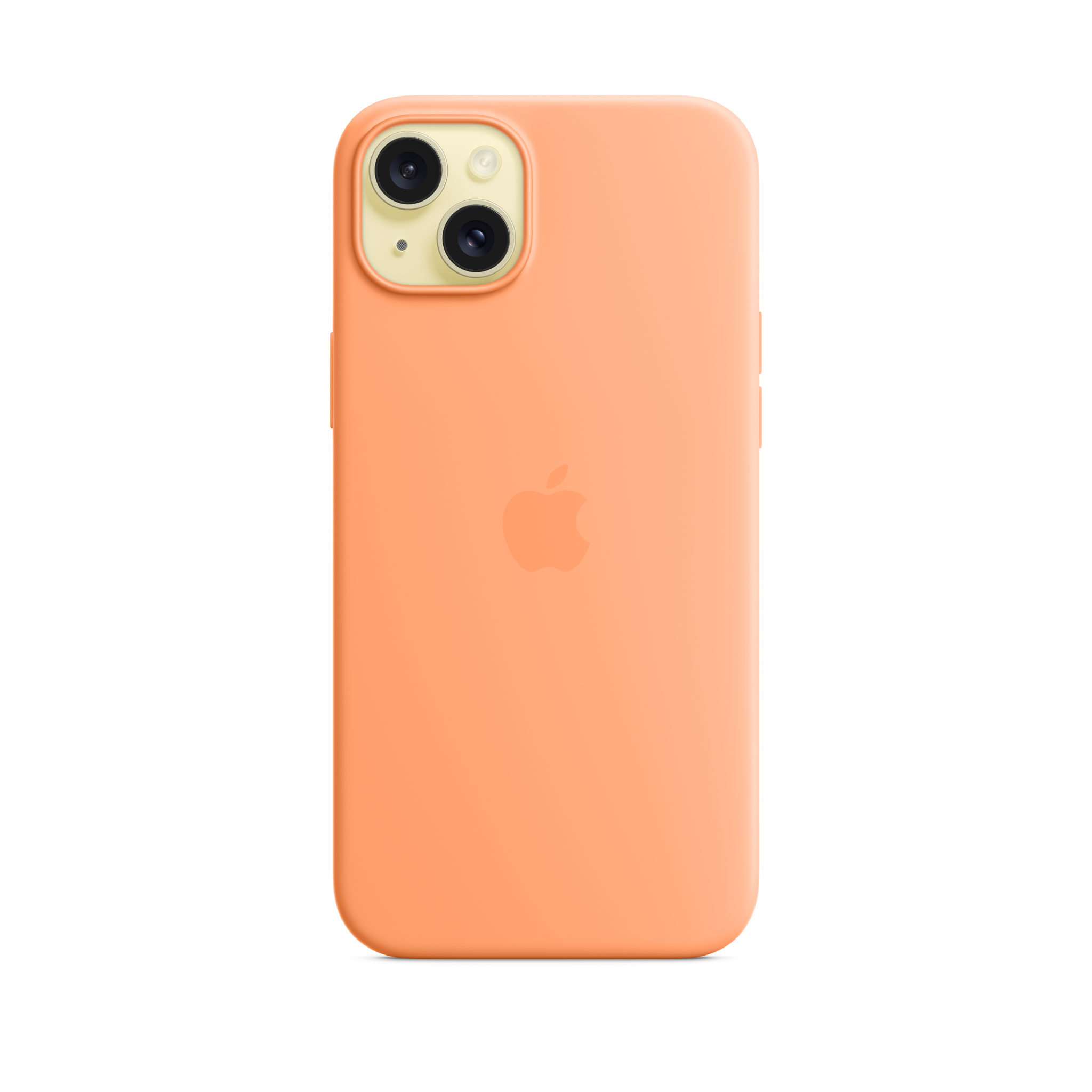 iPhone 15 Plus Silicone Case with MagSafe — Orange Sorbet