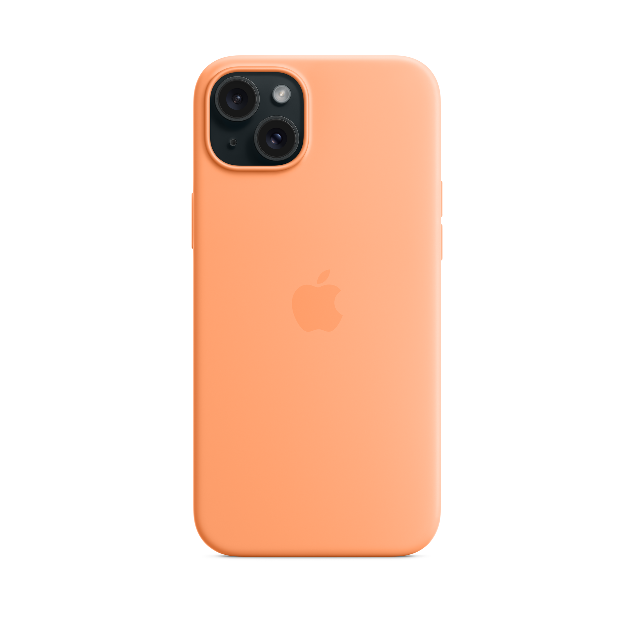iPhone 15 Plus Silicone Case with MagSafe — Orange Sorbet