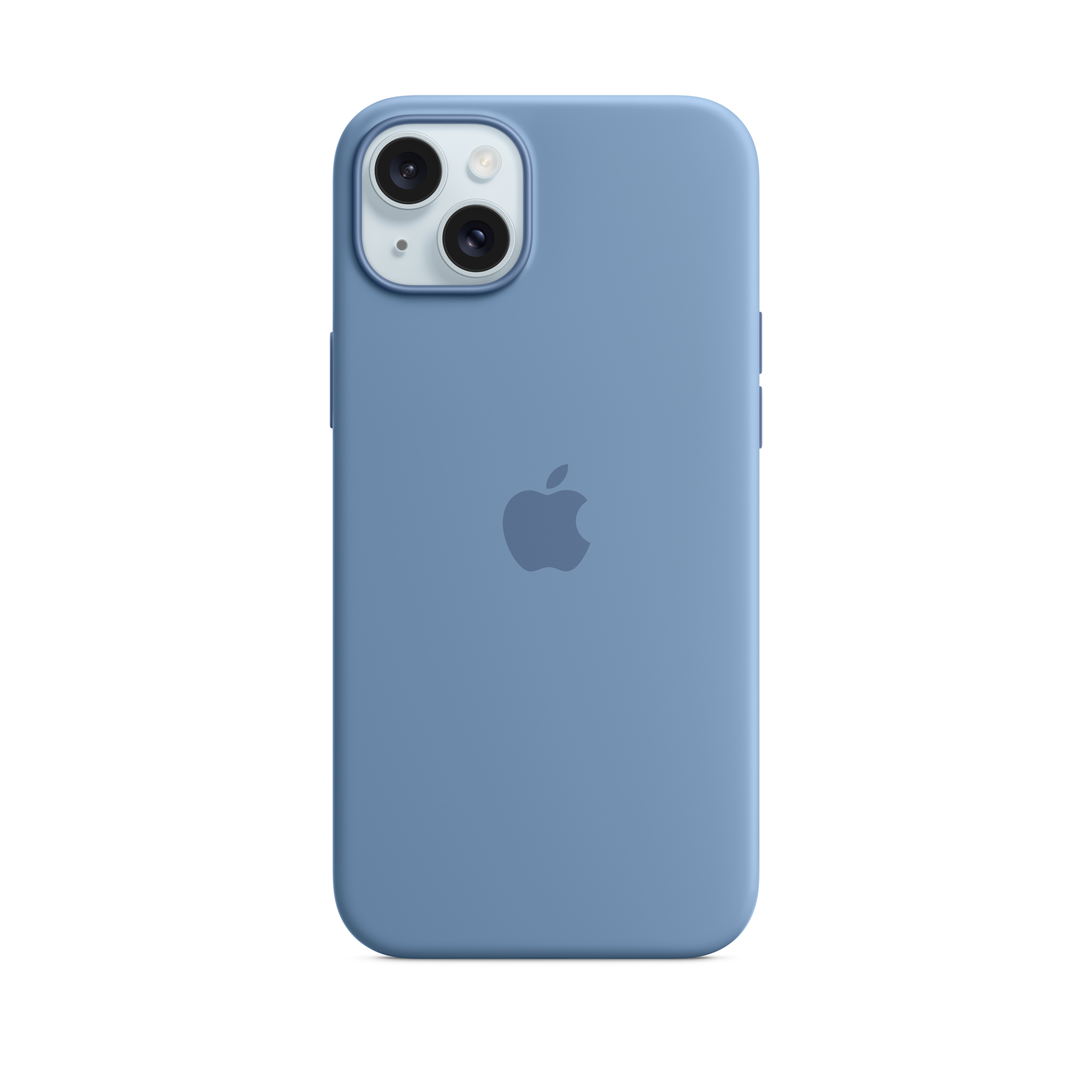 iPhone 15 Plus Silicone Case with MagSafe — Winter Blue