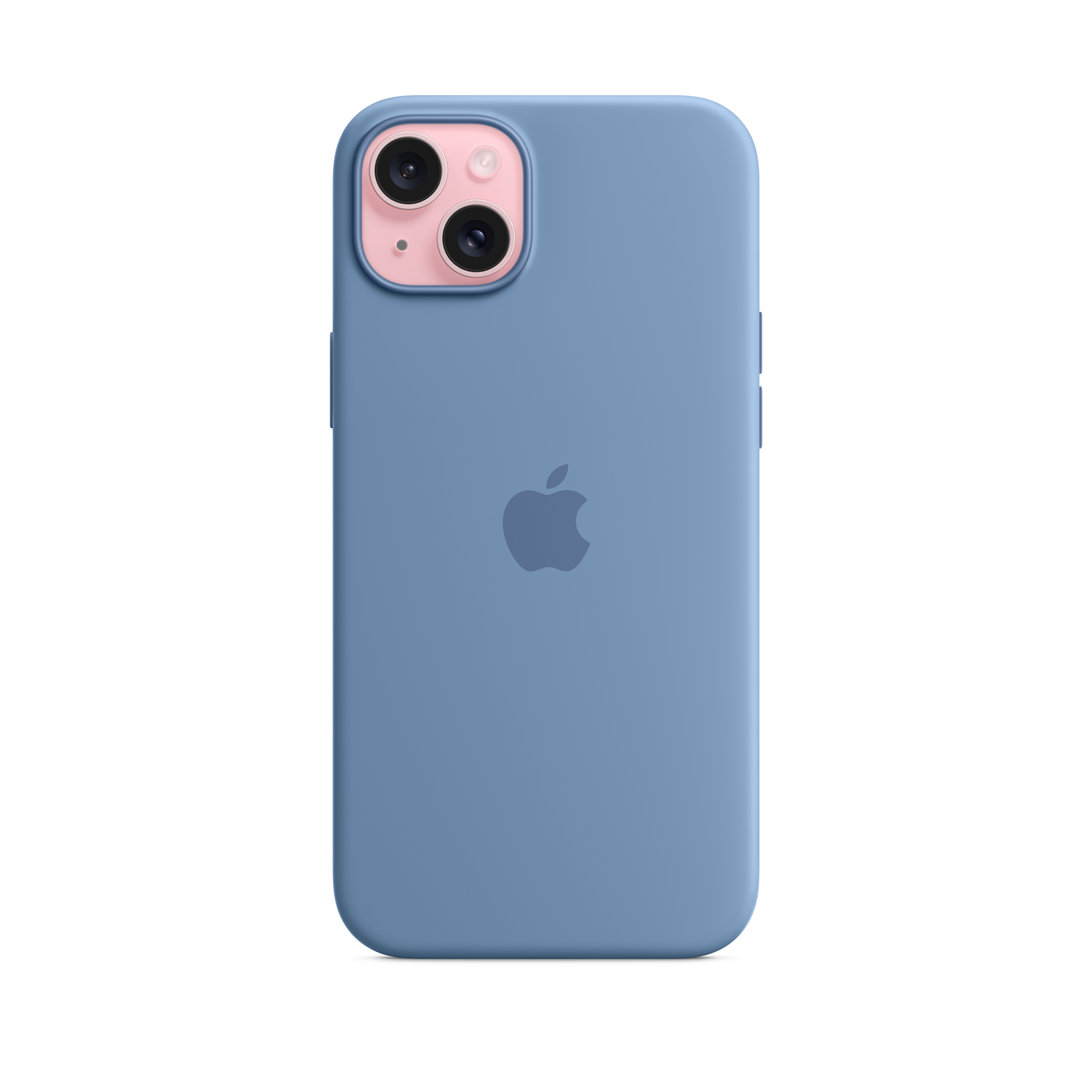 iPhone 15 Plus Silicone Case with MagSafe — Winter Blue