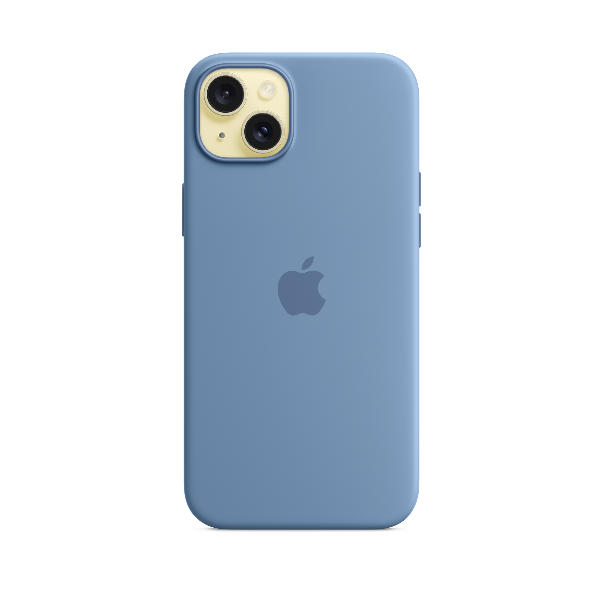 iPhone 15 Plus Silicone Case with MagSafe — Winter Blue