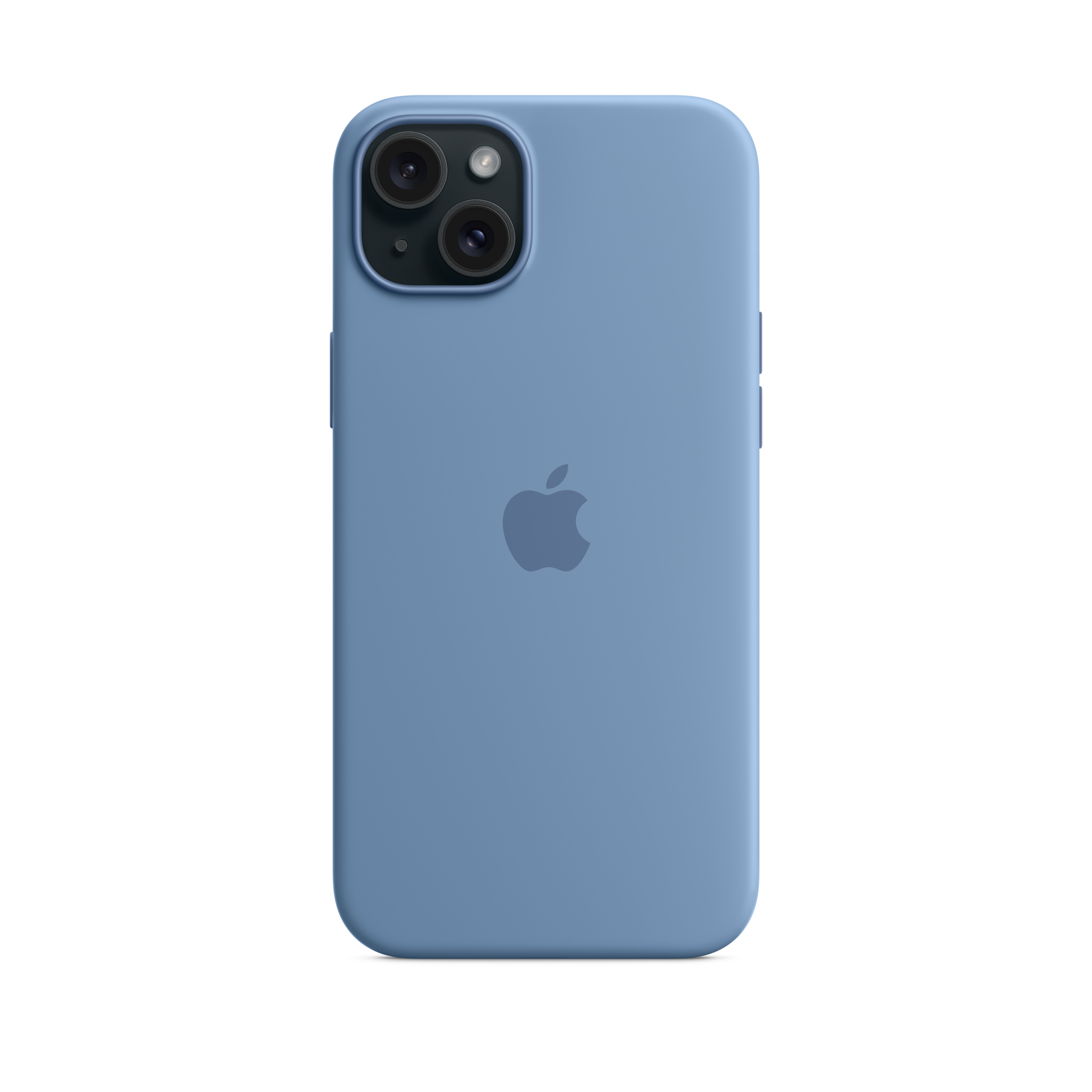 iPhone 15 Plus Silicone Case with MagSafe — Winter Blue