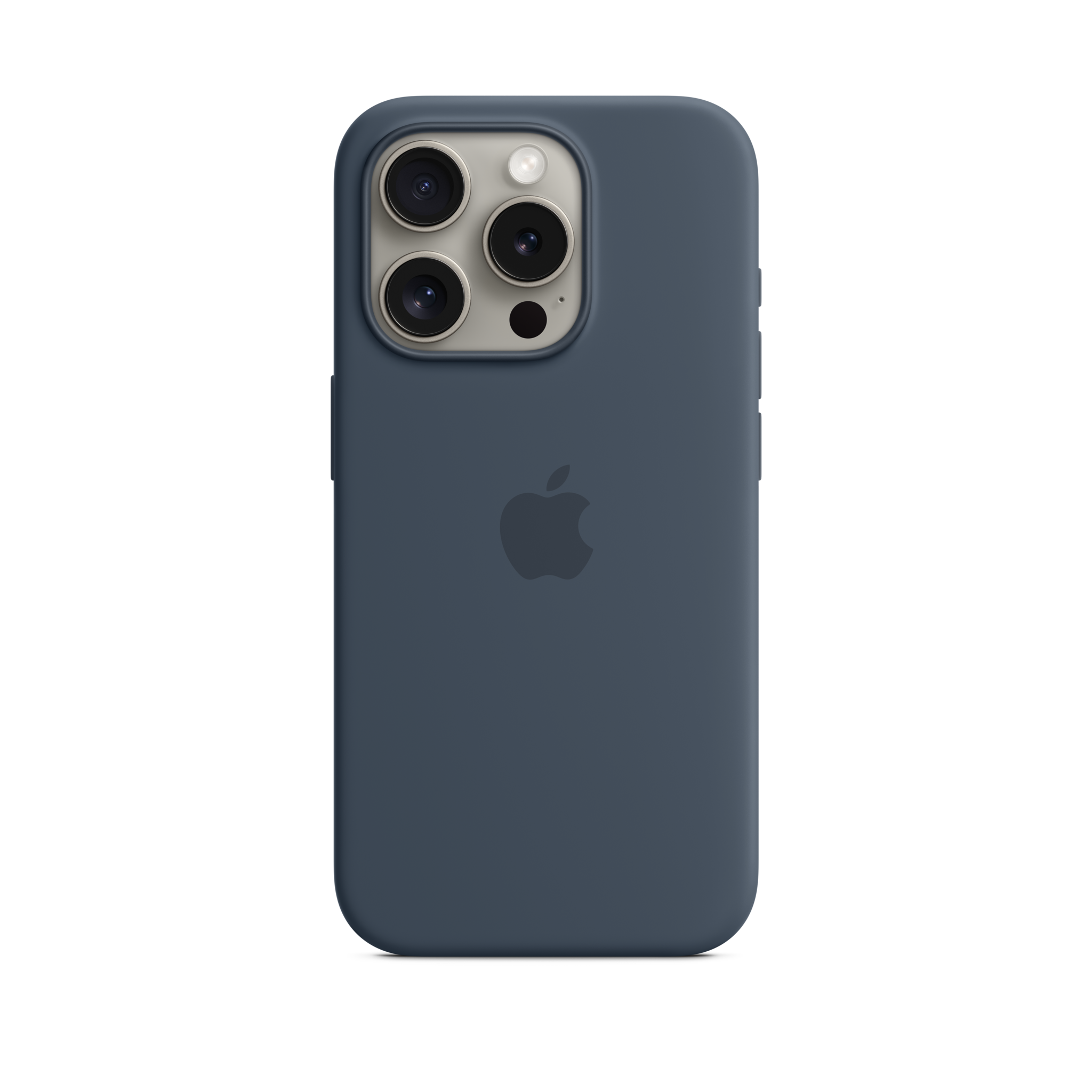 iPhone 15 Pro Silicone Case with MagSafe — Storm Blue