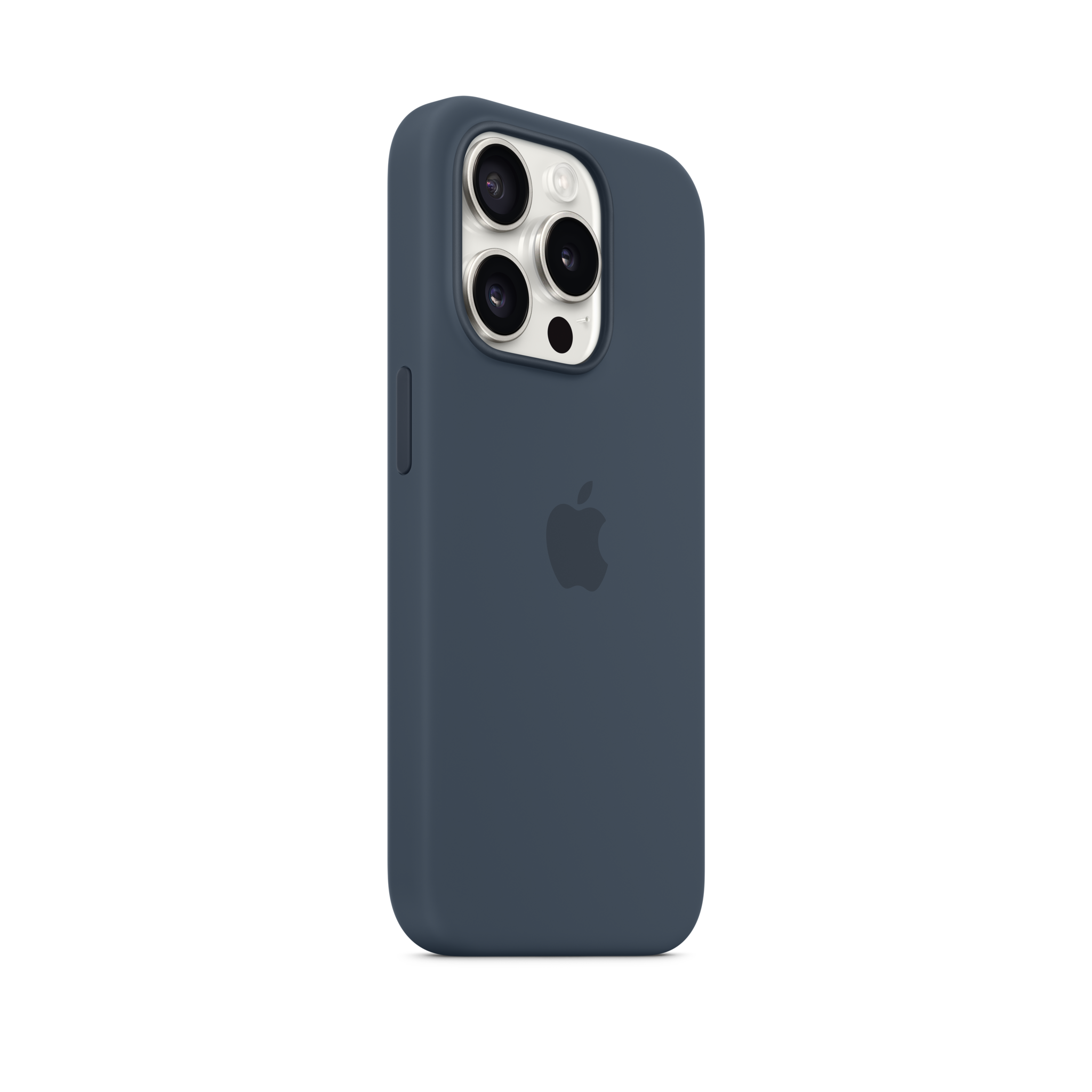iPhone 15 Pro Silicone Case with MagSafe — Storm Blue