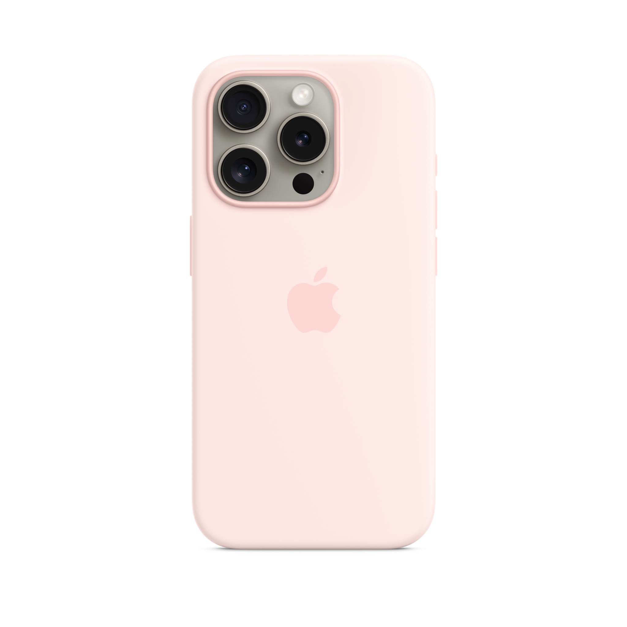iPhone 15 Pro Silicone Case with MagSafe — Light Pink