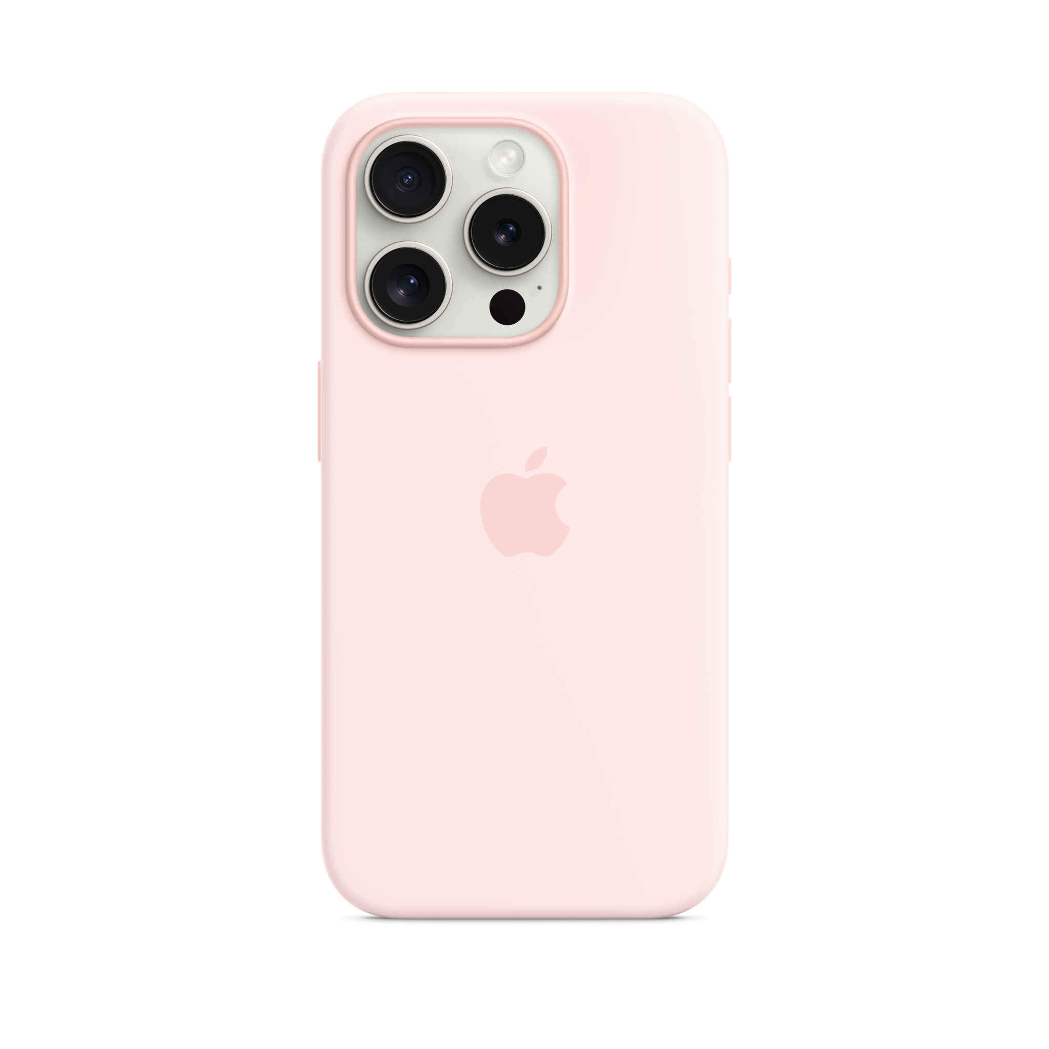 iPhone 15 Pro Silicone Case with MagSafe — Light Pink
