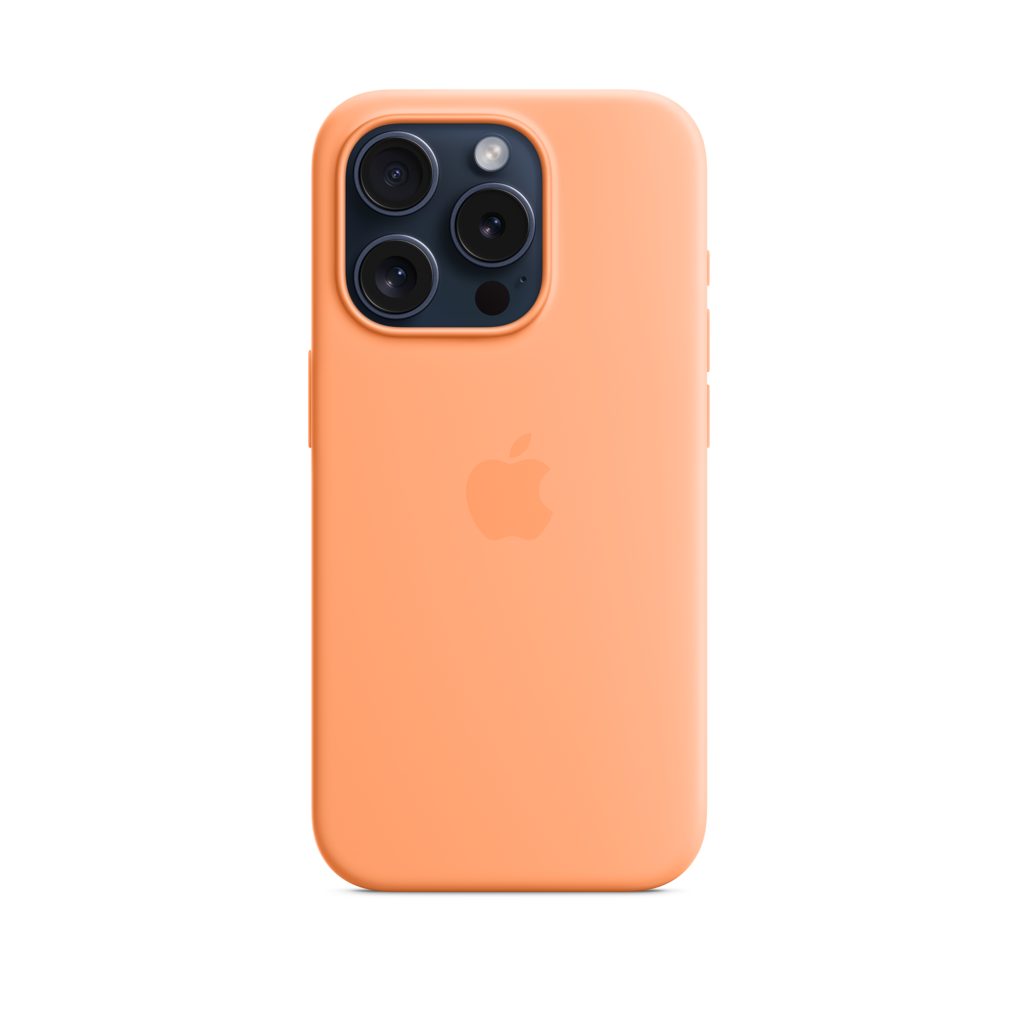 iPhone 15 Pro Silicone Case with MagSafe — Orange Sorbet