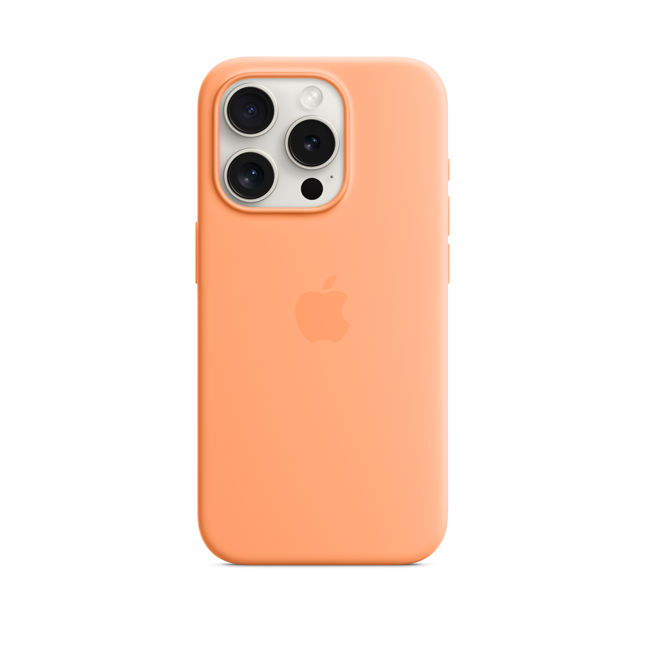 iPhone 15 Pro Silicone Case with MagSafe — Orange Sorbet