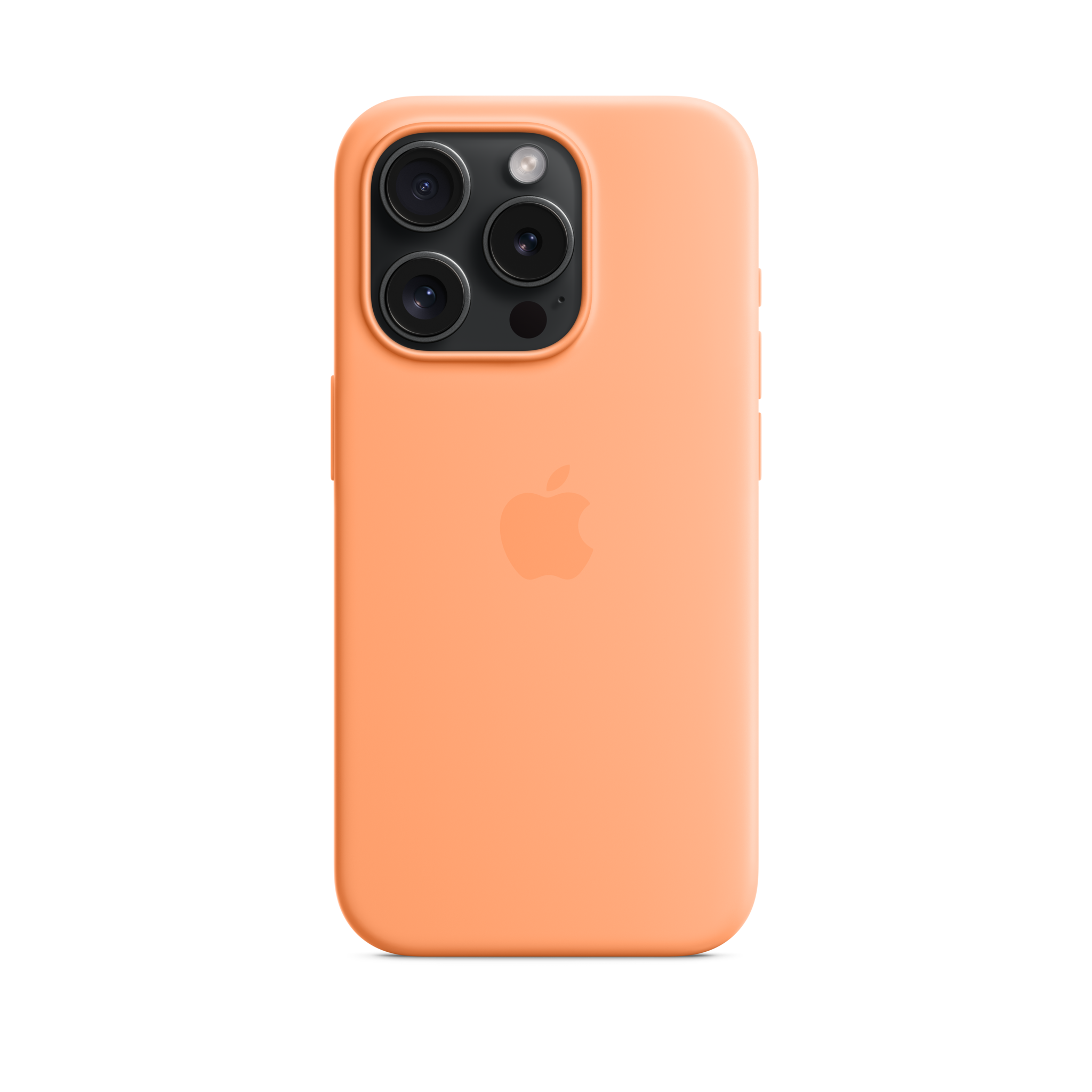iPhone 15 Pro Silicone Case with MagSafe — Orange Sorbet