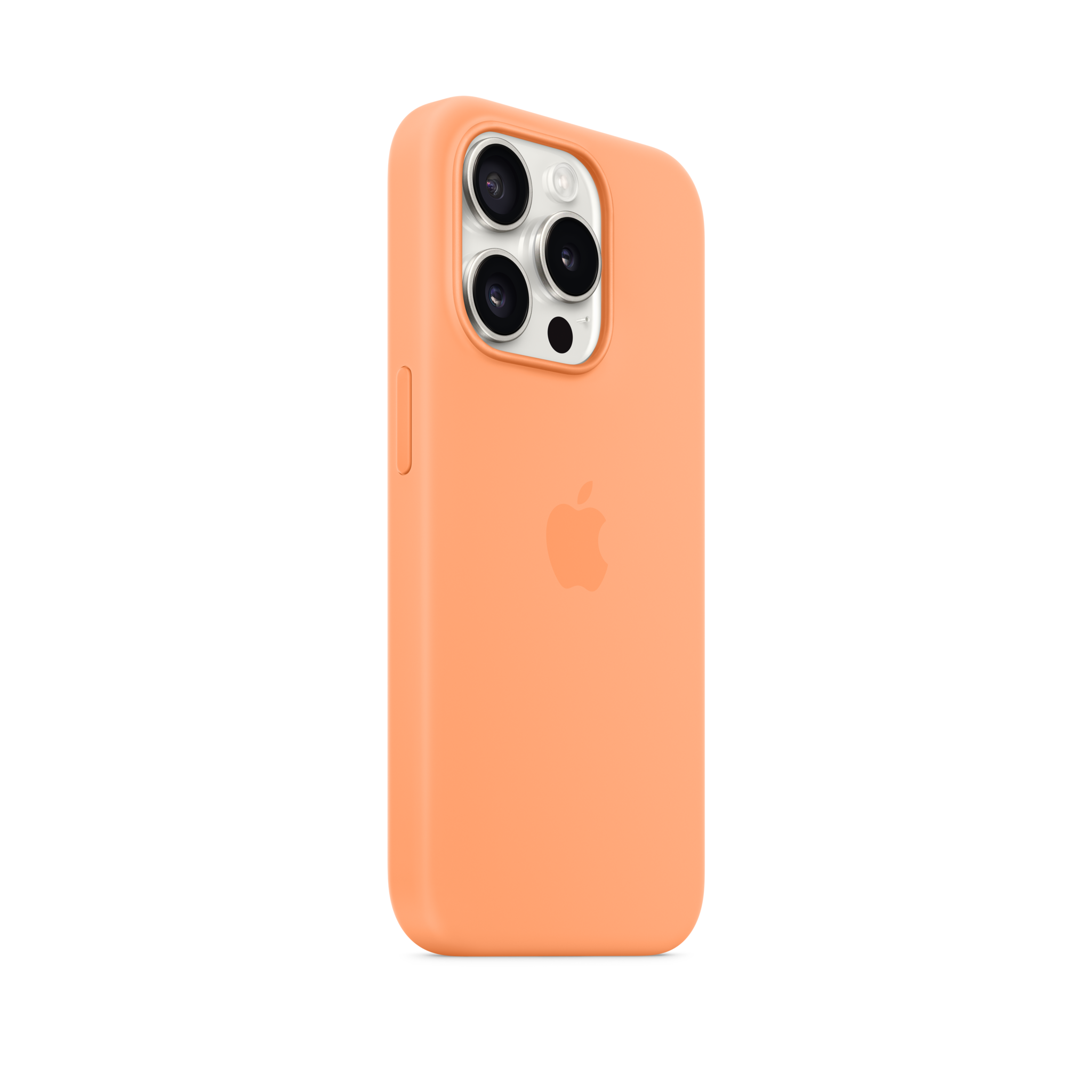 iPhone 15 Pro Silicone Case with MagSafe — Orange Sorbet