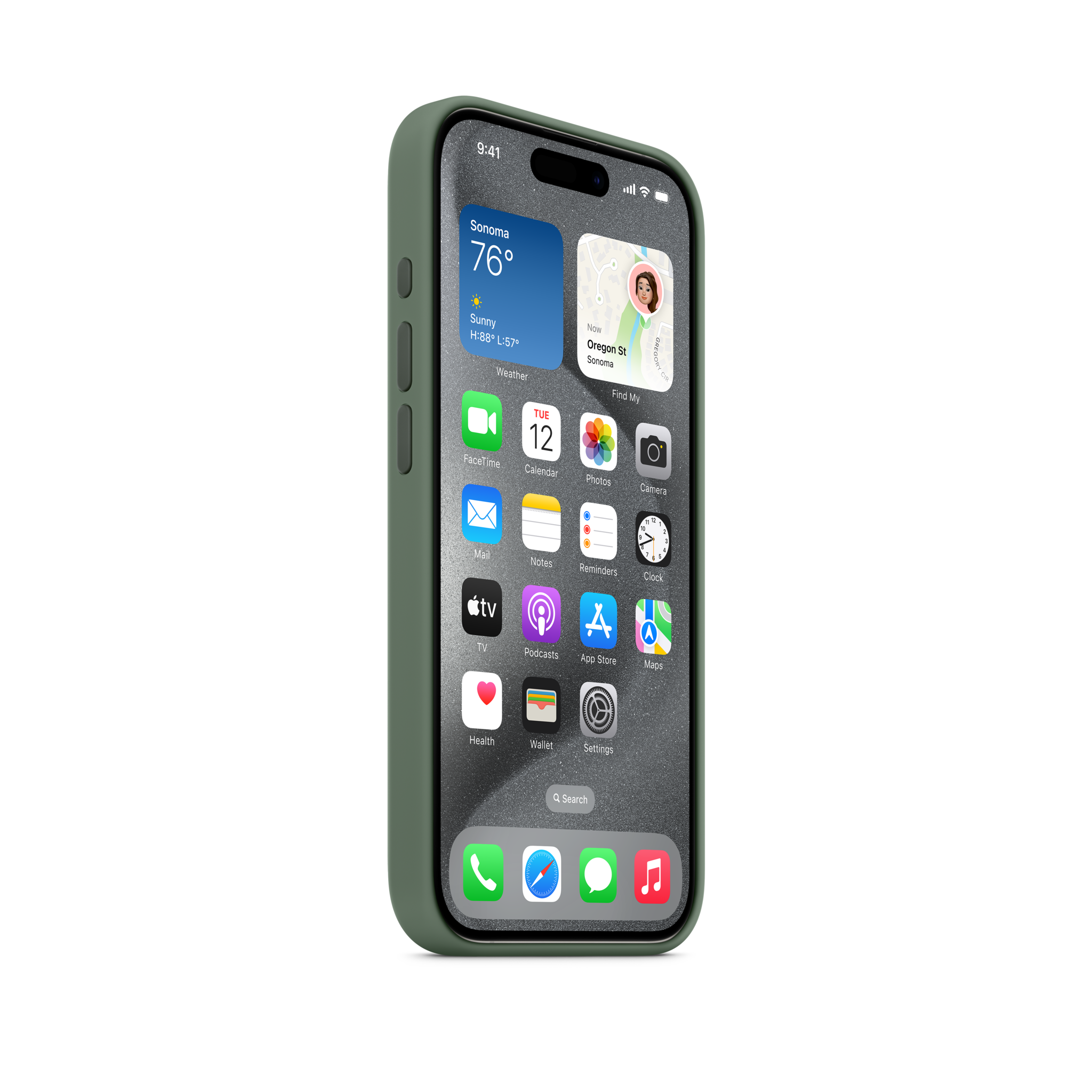 iPhone 15 Pro Silicone Case with MagSafe — Cypress