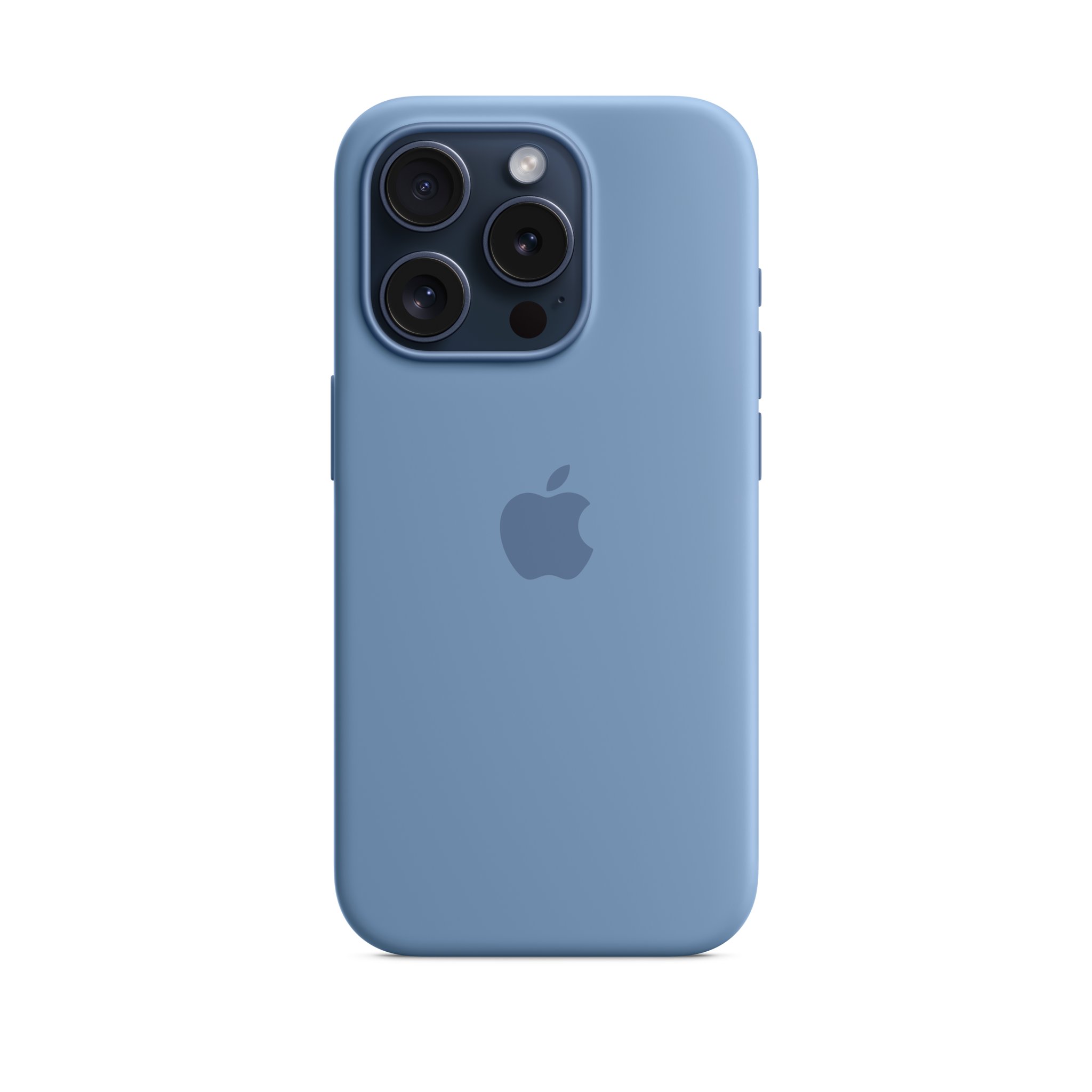 iPhone 15 Pro Silicone Case with MagSafe — Winter Blue