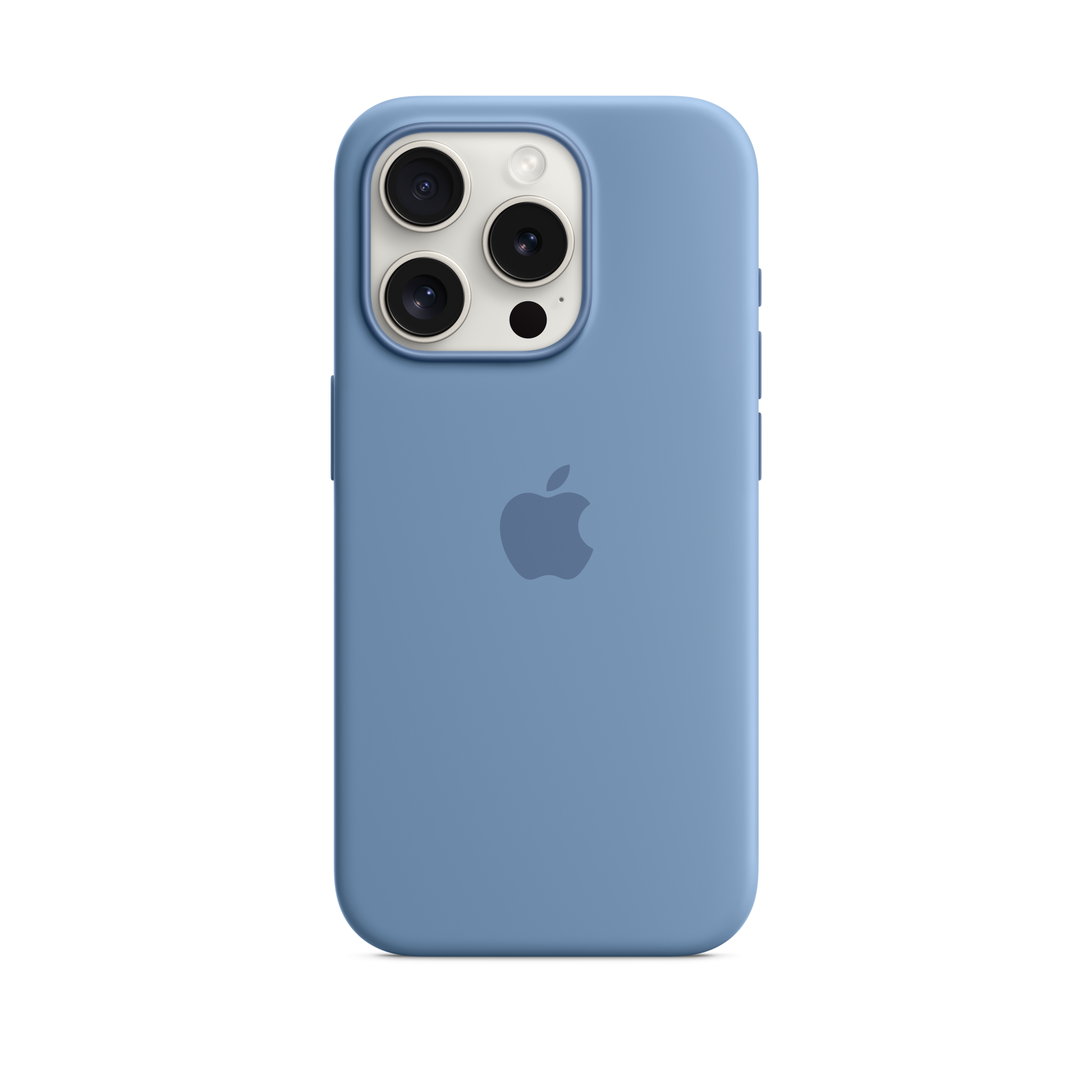 iPhone 15 Pro Silicone Case with MagSafe — Winter Blue