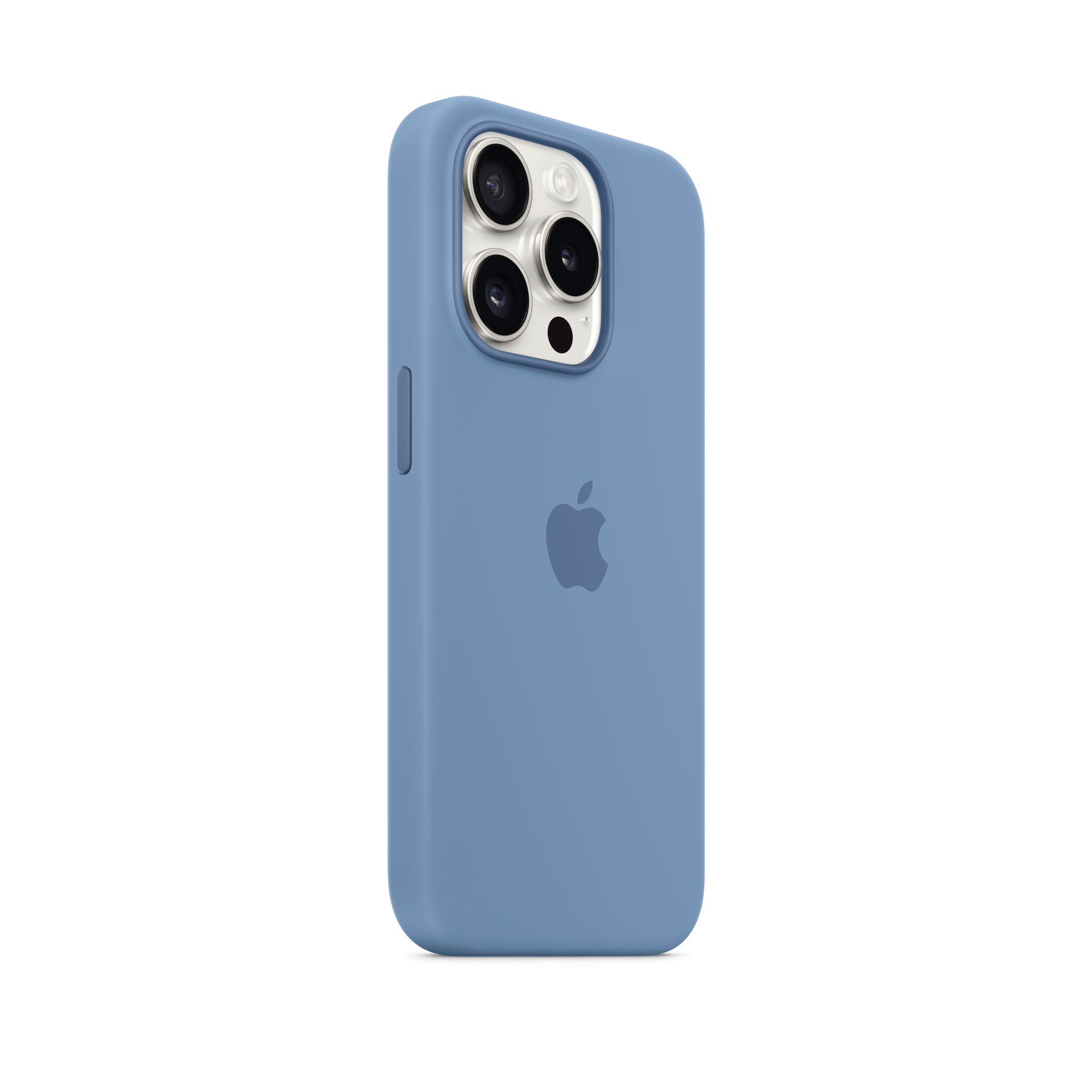 iPhone 15 Pro Silicone Case with MagSafe — Winter Blue