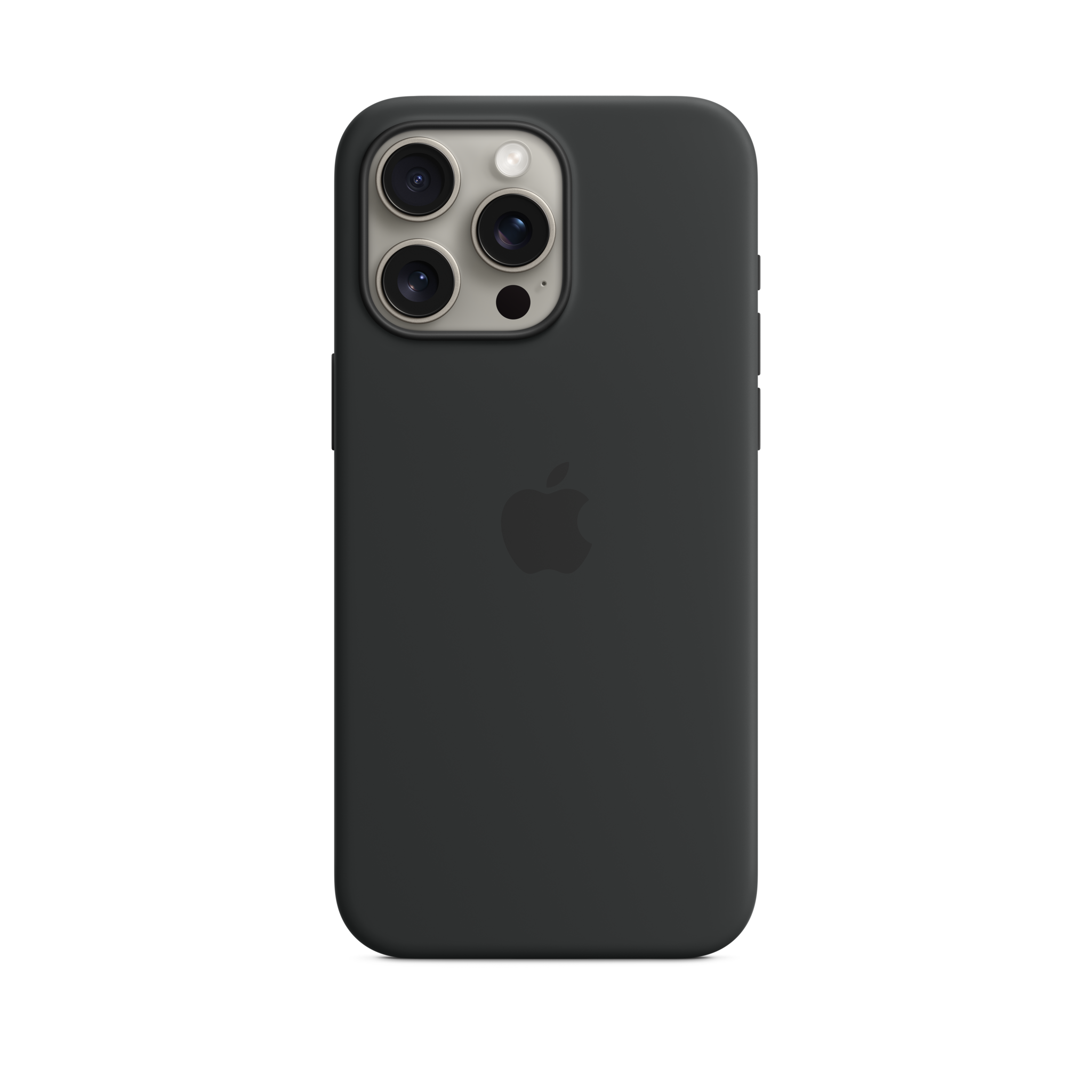 iPhone 15 Pro Max Silicone Case with MagSafe — Black