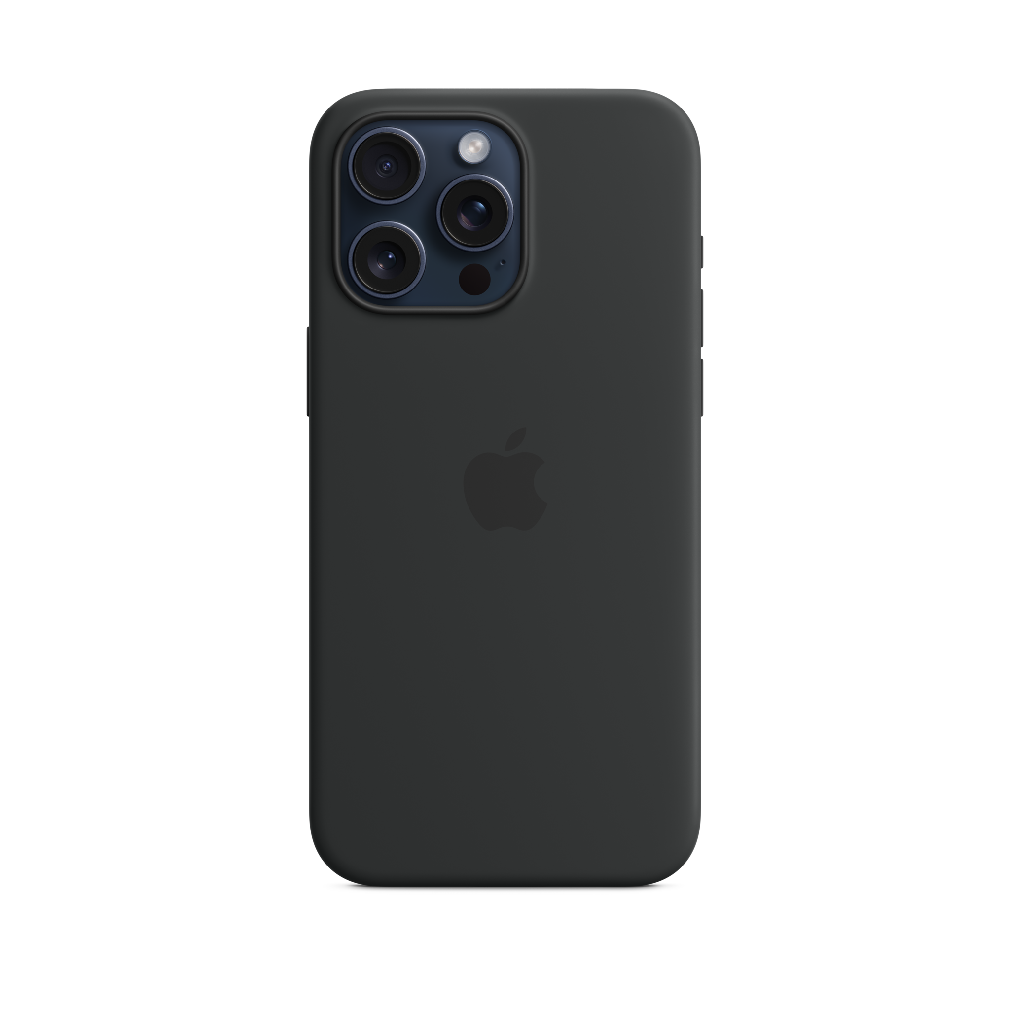 iPhone 15 Pro Max Silicone Case with MagSafe — Black