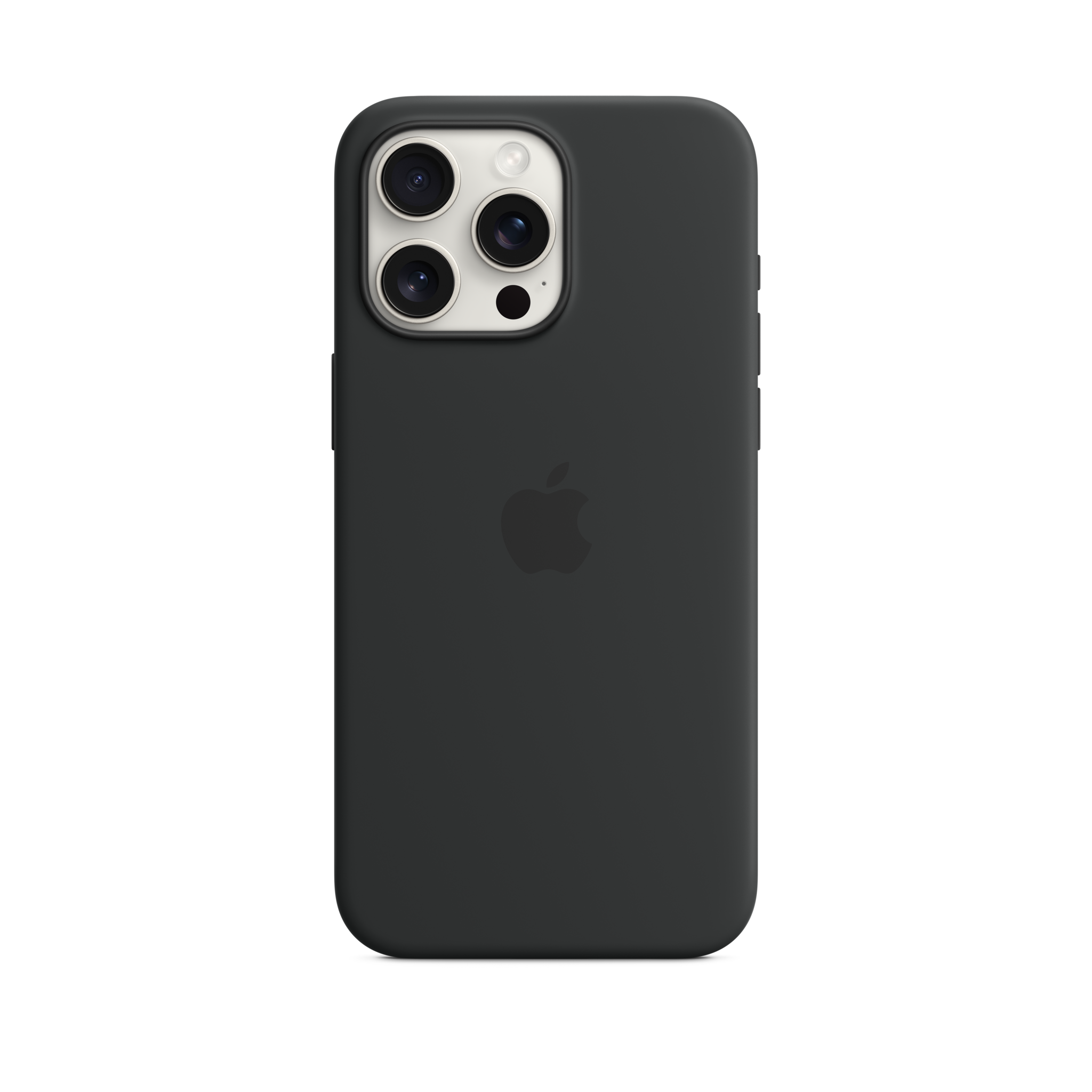 iPhone 15 Pro Max Silicone Case with MagSafe — Black