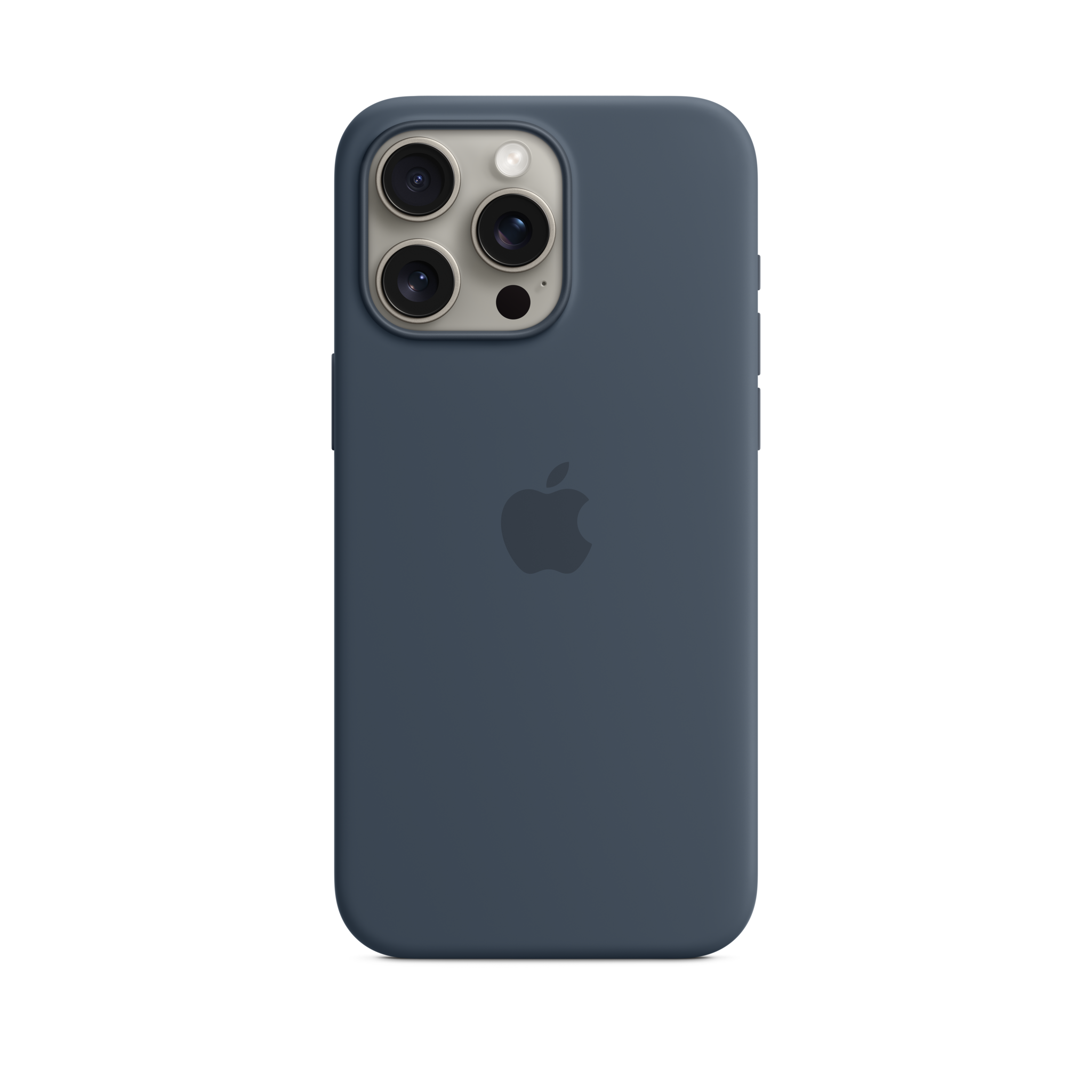 iPhone 15 Pro Max Silicone Case with MagSafe — Storm Blue