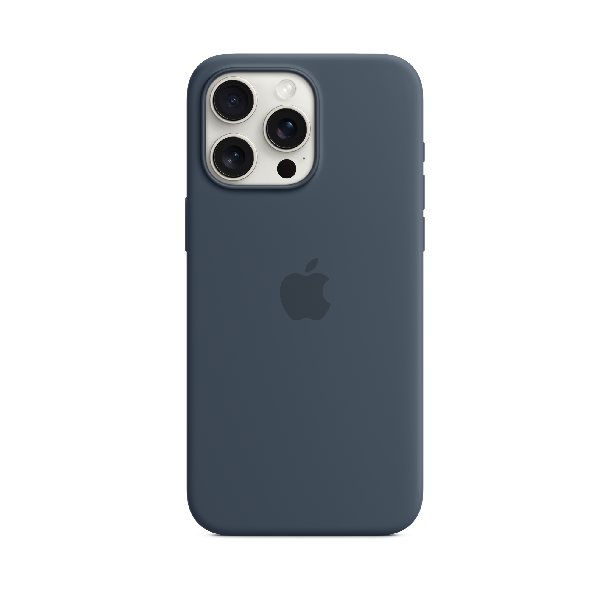 iPhone 15 Pro Max Silicone Case with MagSafe — Storm Blue