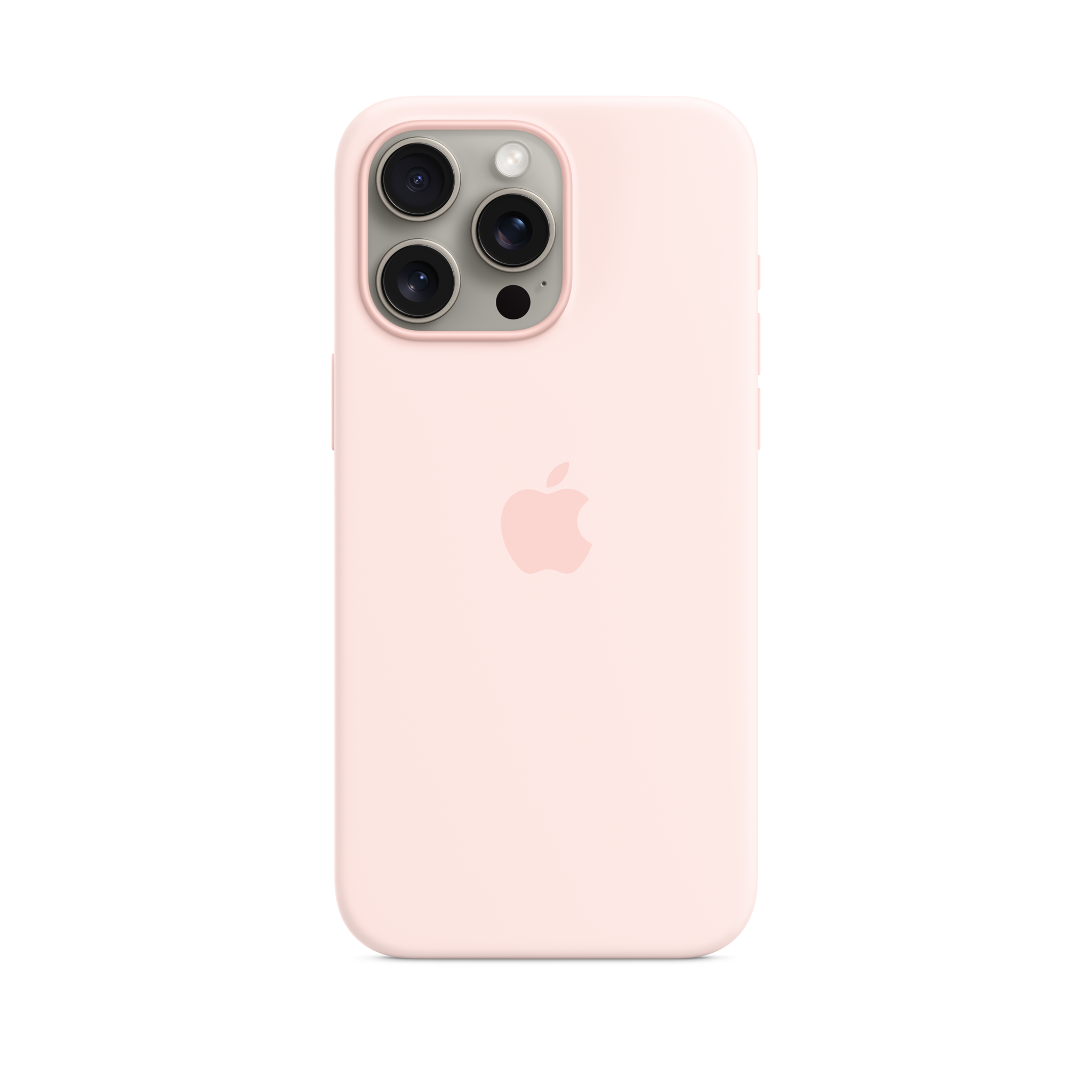 iPhone 15 Pro Max Silicone Case with MagSafe — Light Pink