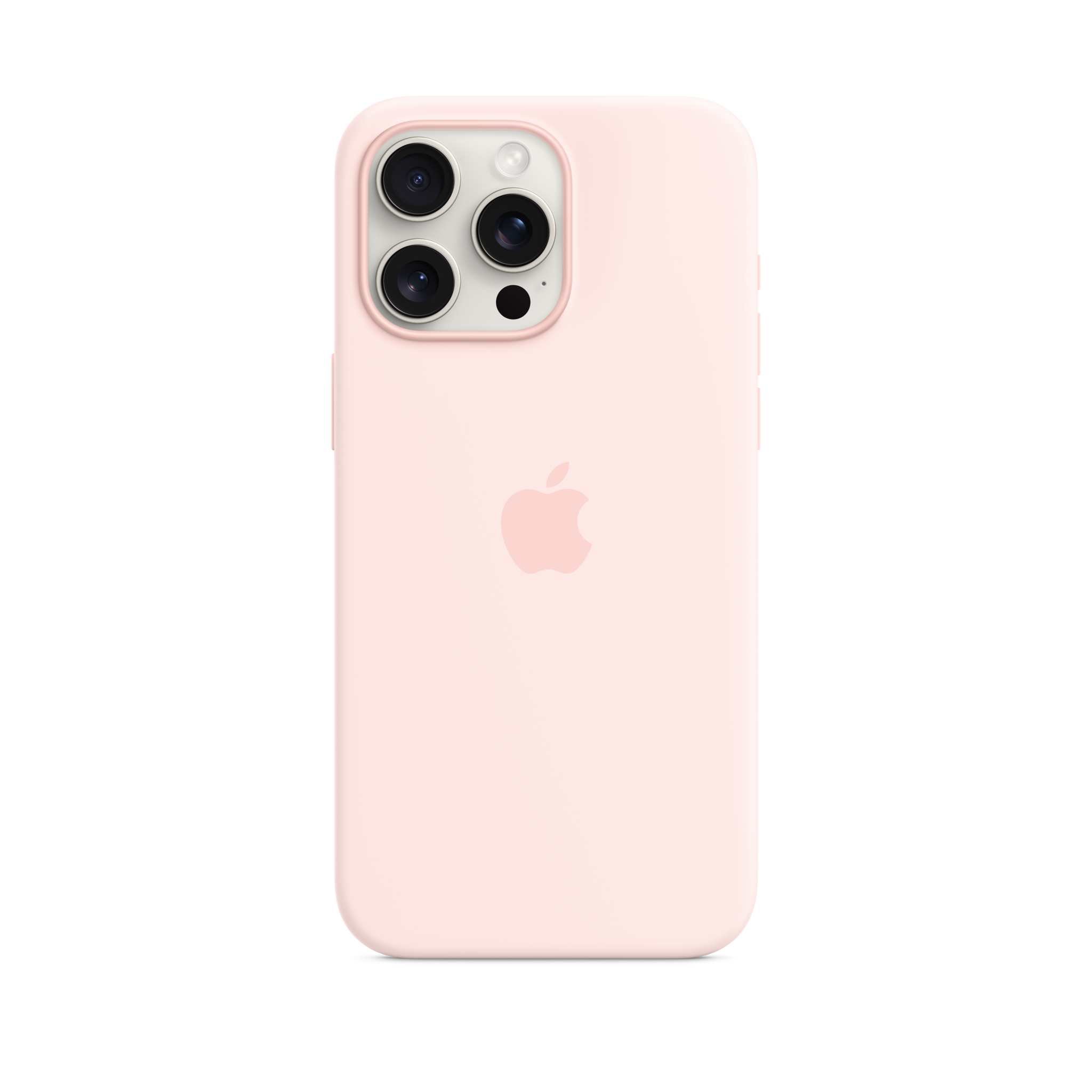 iPhone 15 Pro Max Silicone Case with MagSafe — Light Pink