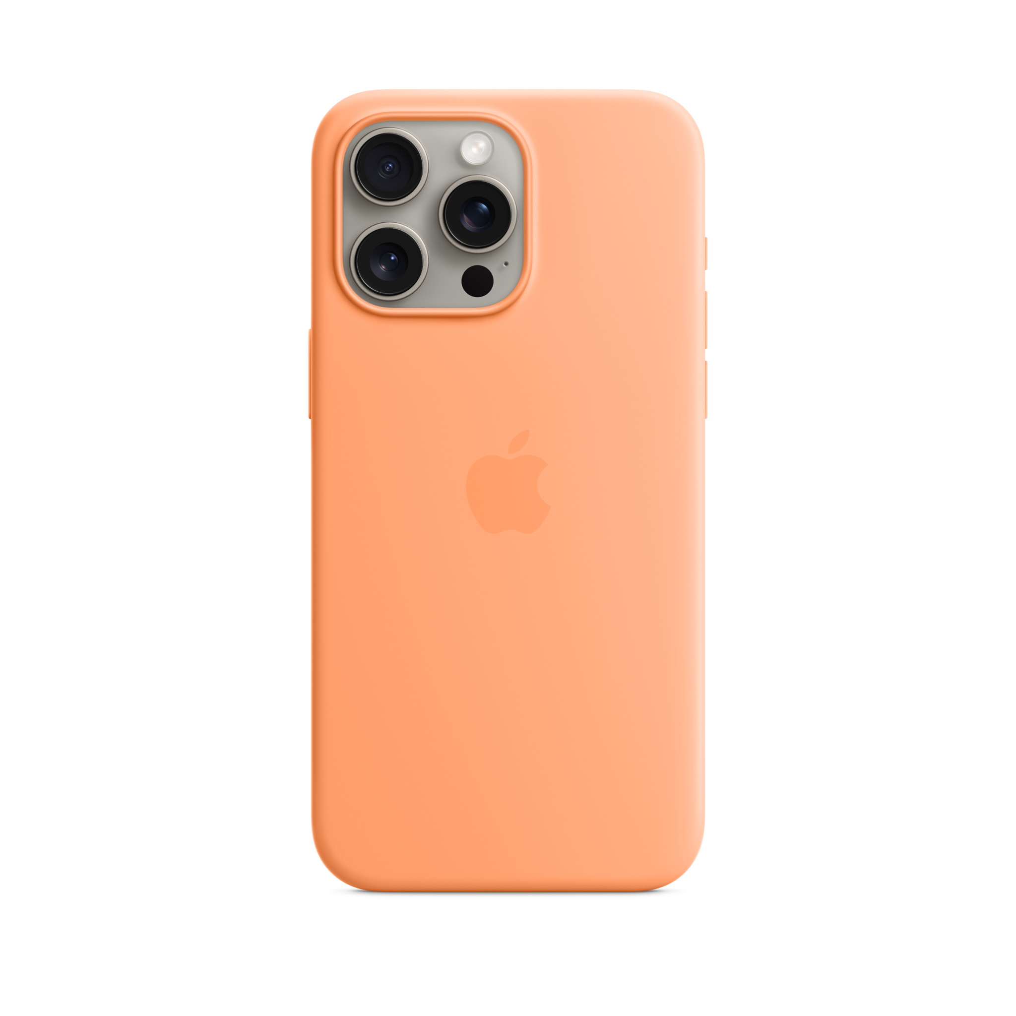 iPhone 15 Pro Max Silicone Case with MagSafe — Orange Sorbet