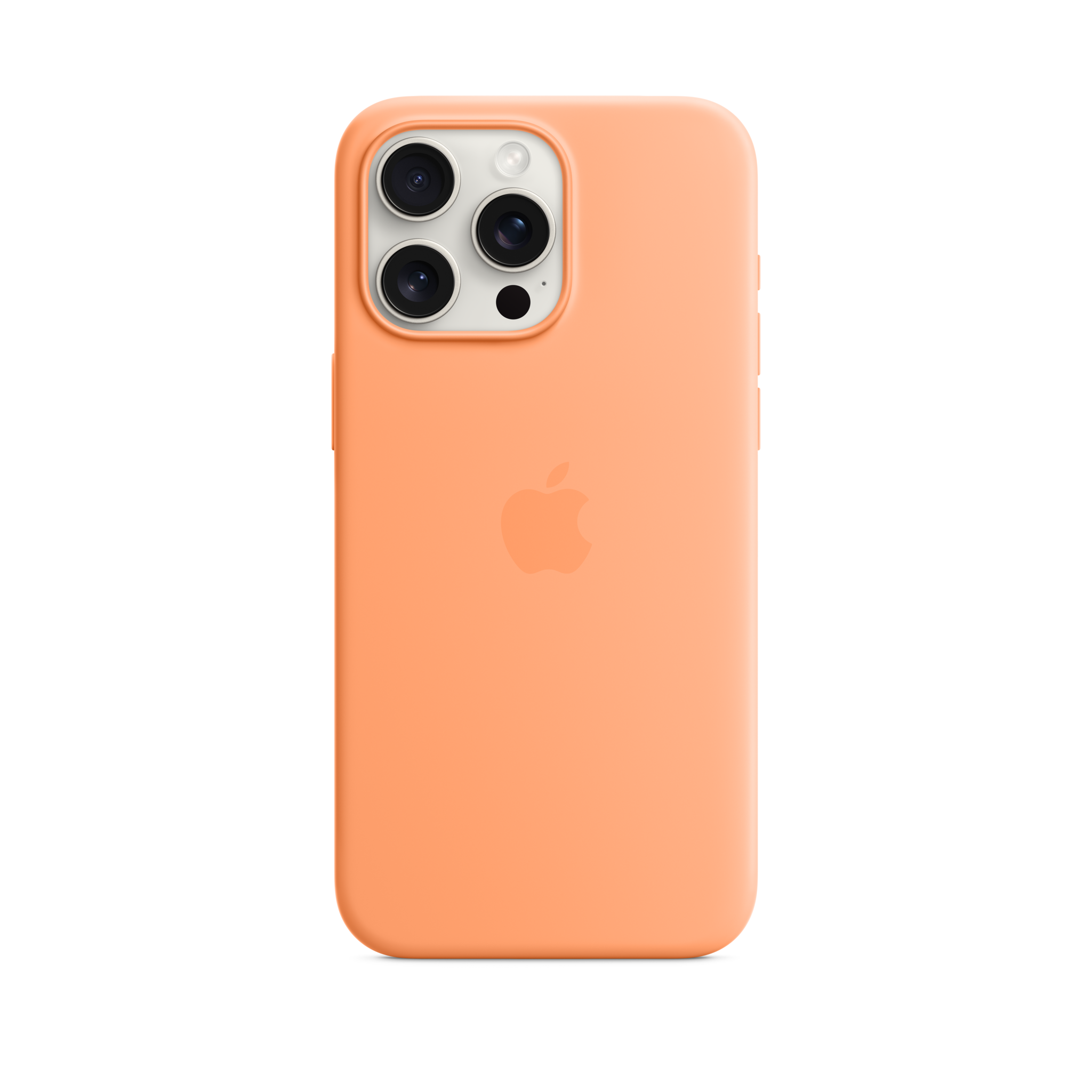 iPhone 15 Pro Max Silicone Case with MagSafe — Orange Sorbet