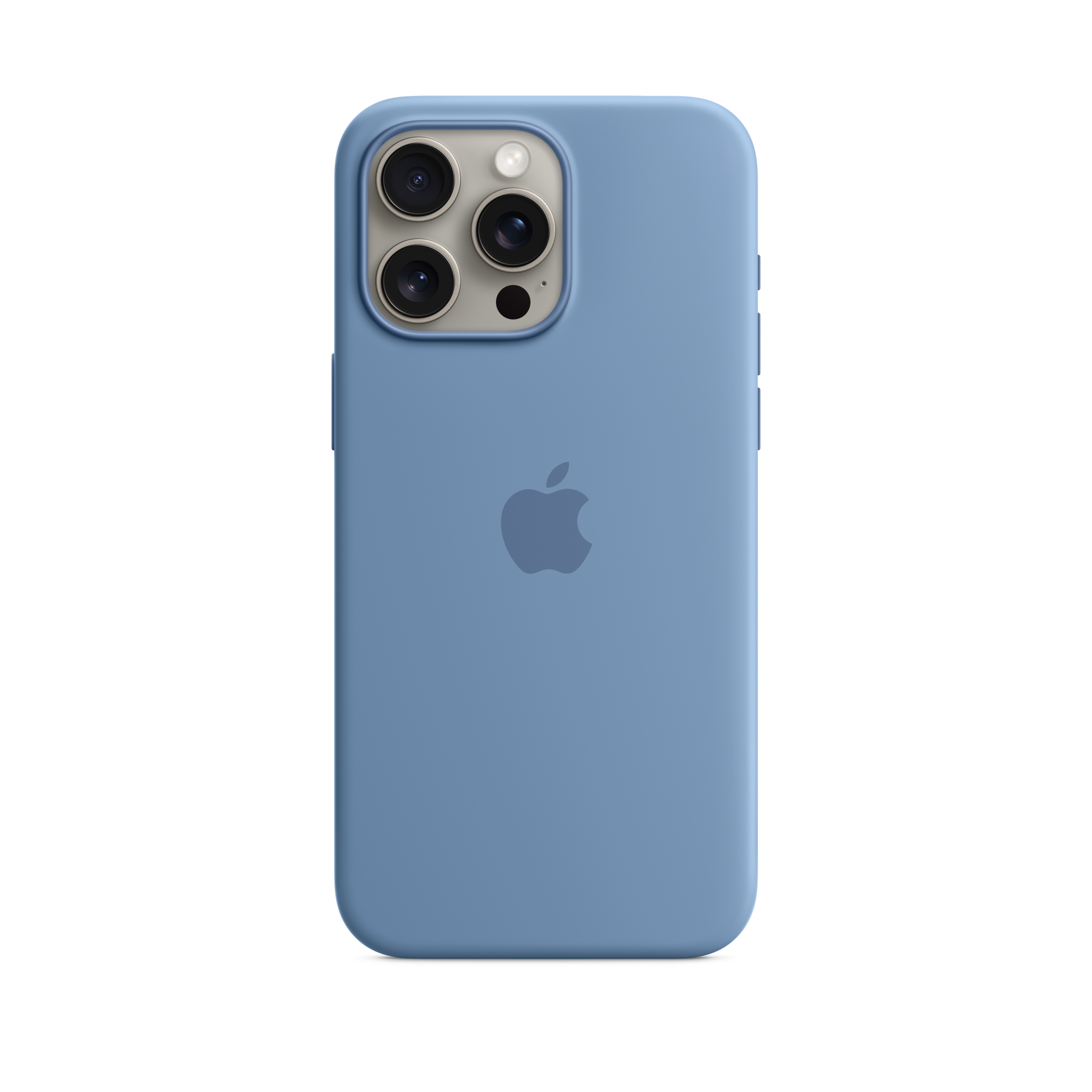 iPhone 15 Pro Max Silicone Case with MagSafe — Winter Blue