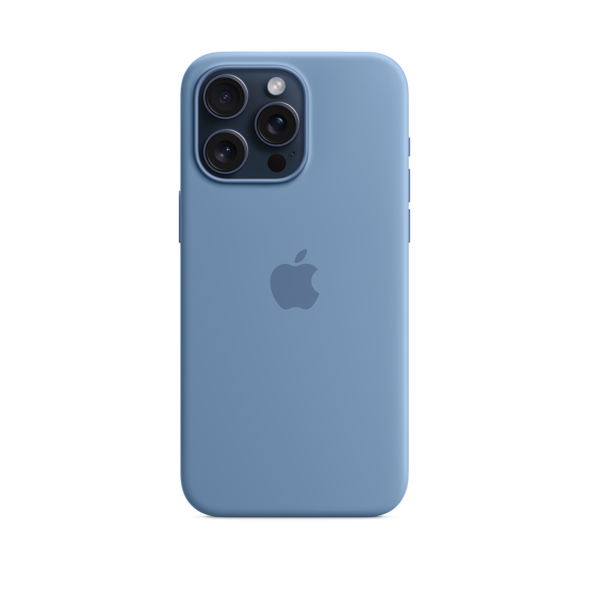 iPhone 15 Pro Max Silicone Case with MagSafe — Winter Blue