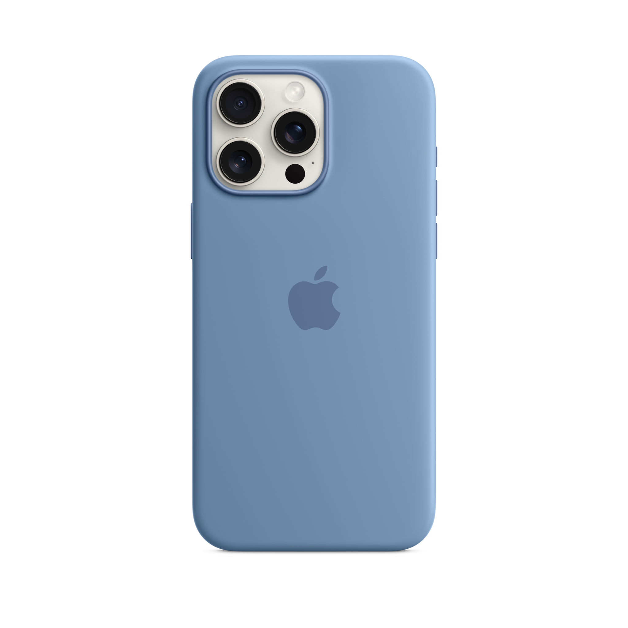iPhone 15 Pro Max Silicone Case with MagSafe — Winter Blue