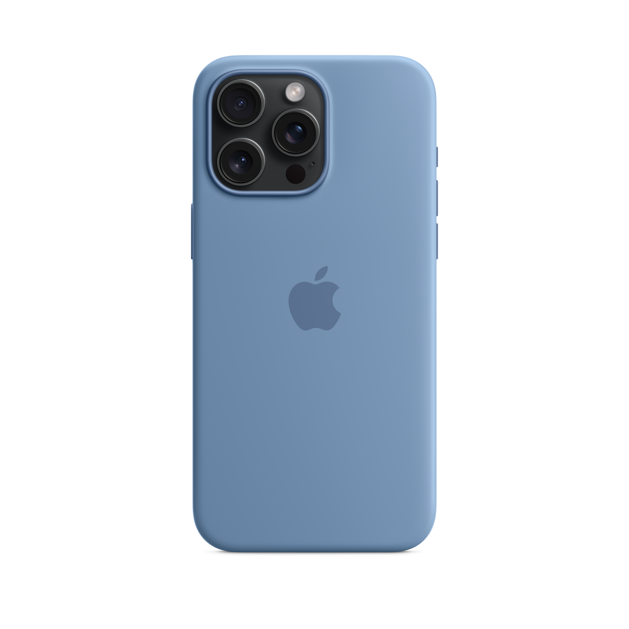 iPhone 15 Pro Max Silicone Case with MagSafe — Winter Blue