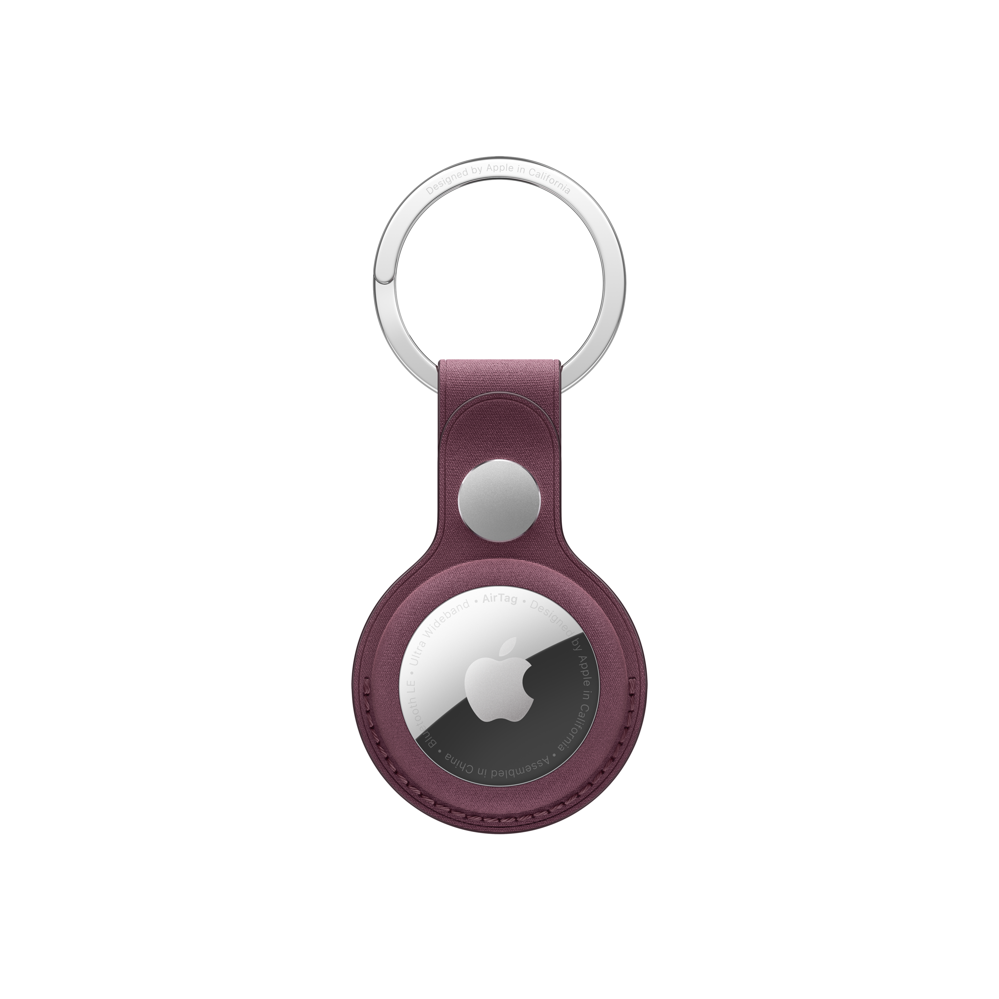 AirTag FineWoven Key Ring — Mulberry