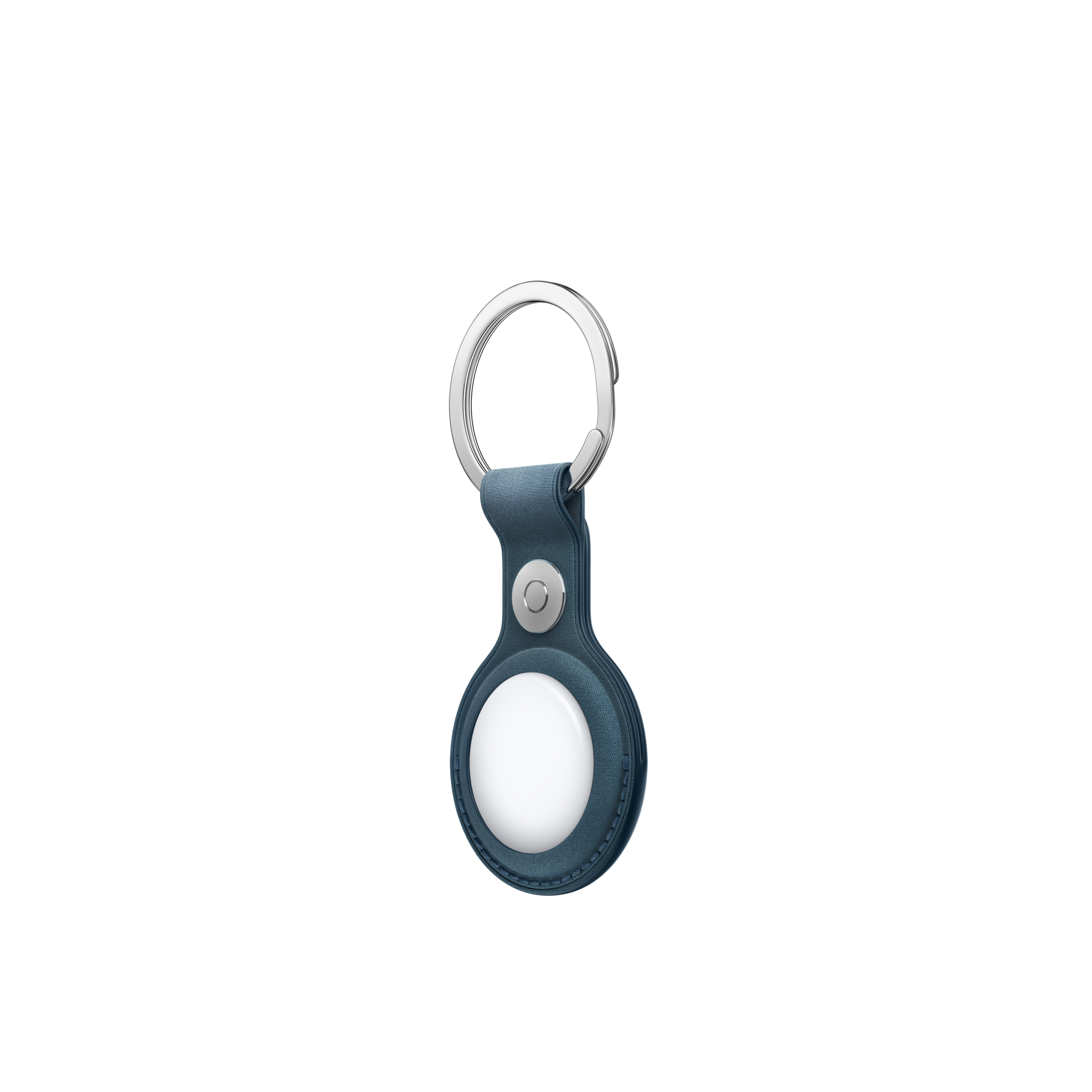 AirTag FineWoven Key Ring — Pacific Blue
