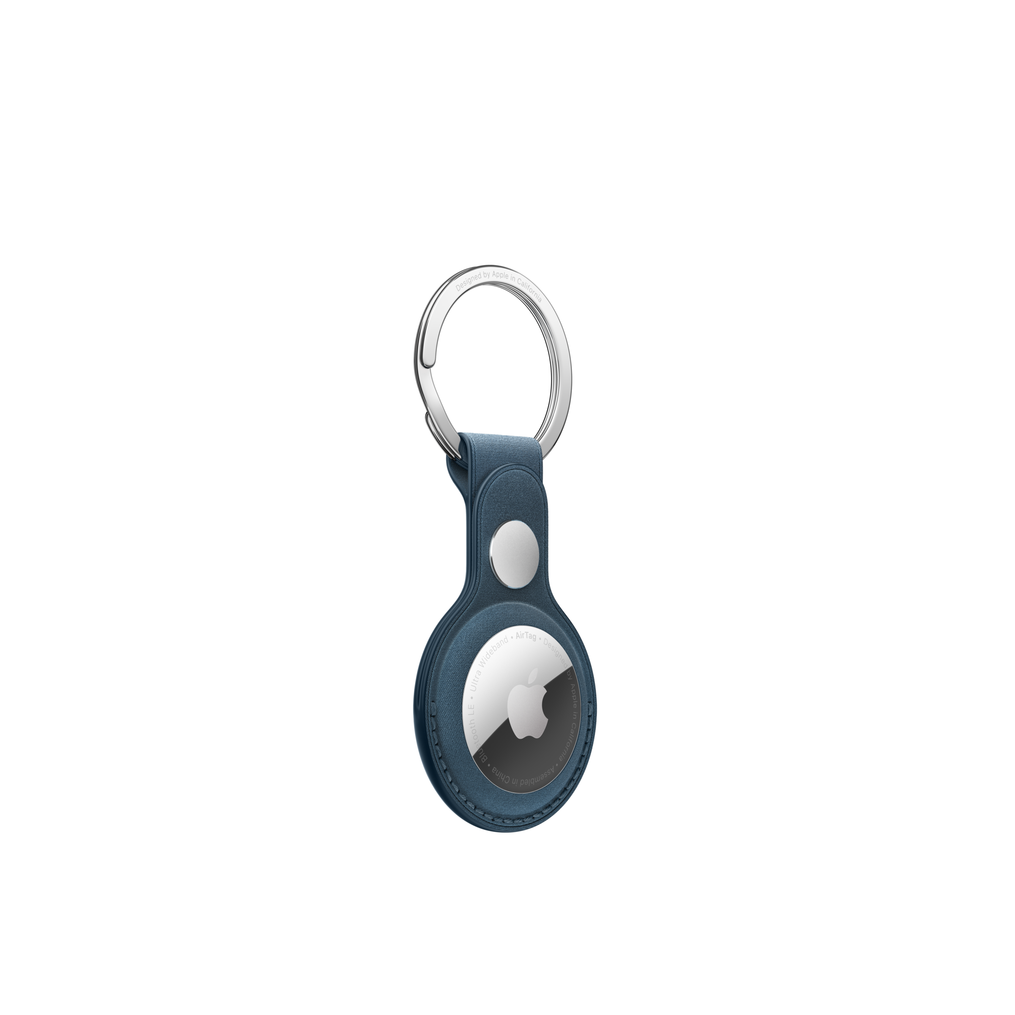 AirTag FineWoven Key Ring — Pacific Blue
