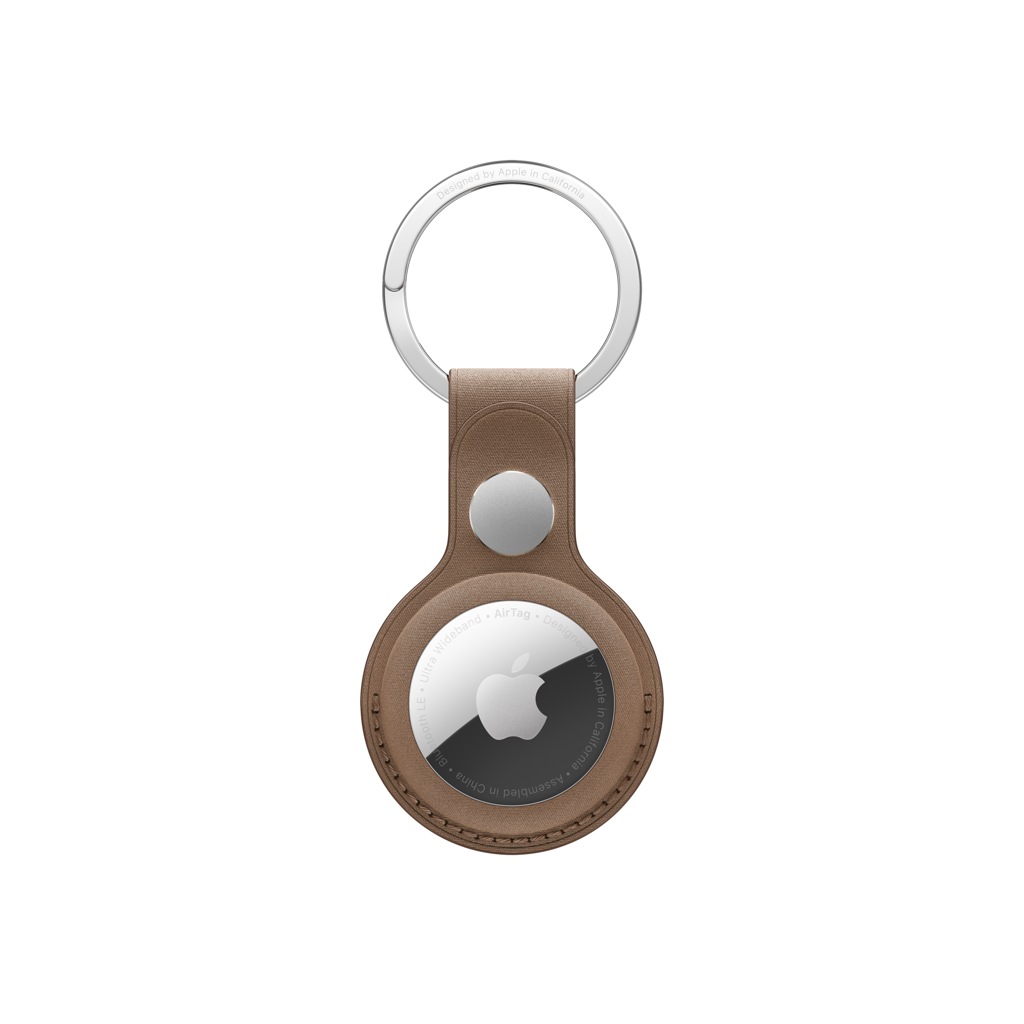 AirTag FineWoven Key Ring — Taupe