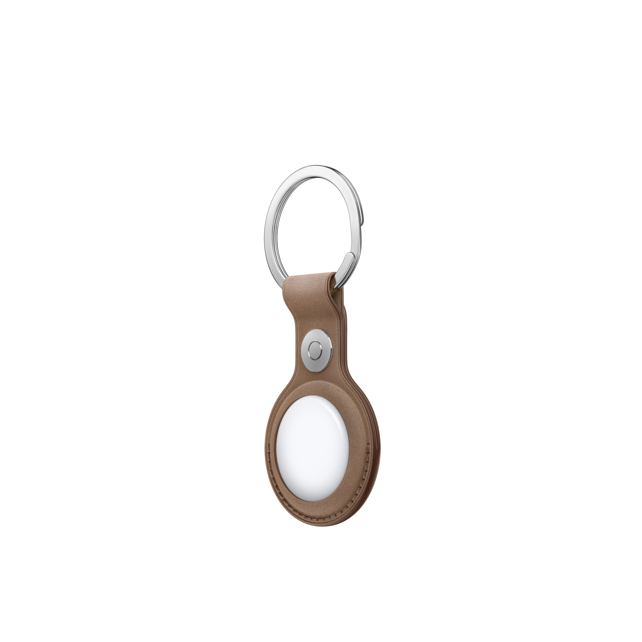 AirTag FineWoven Key Ring — Taupe