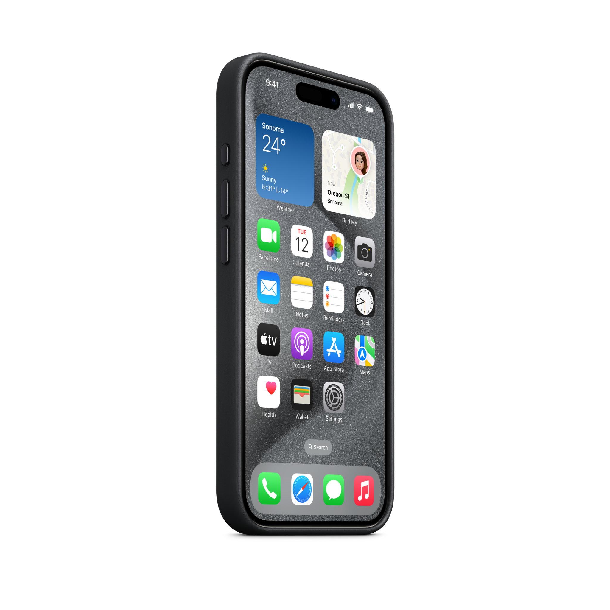 iPhone 15 Pro FineWoven Case with MagSafe — Black