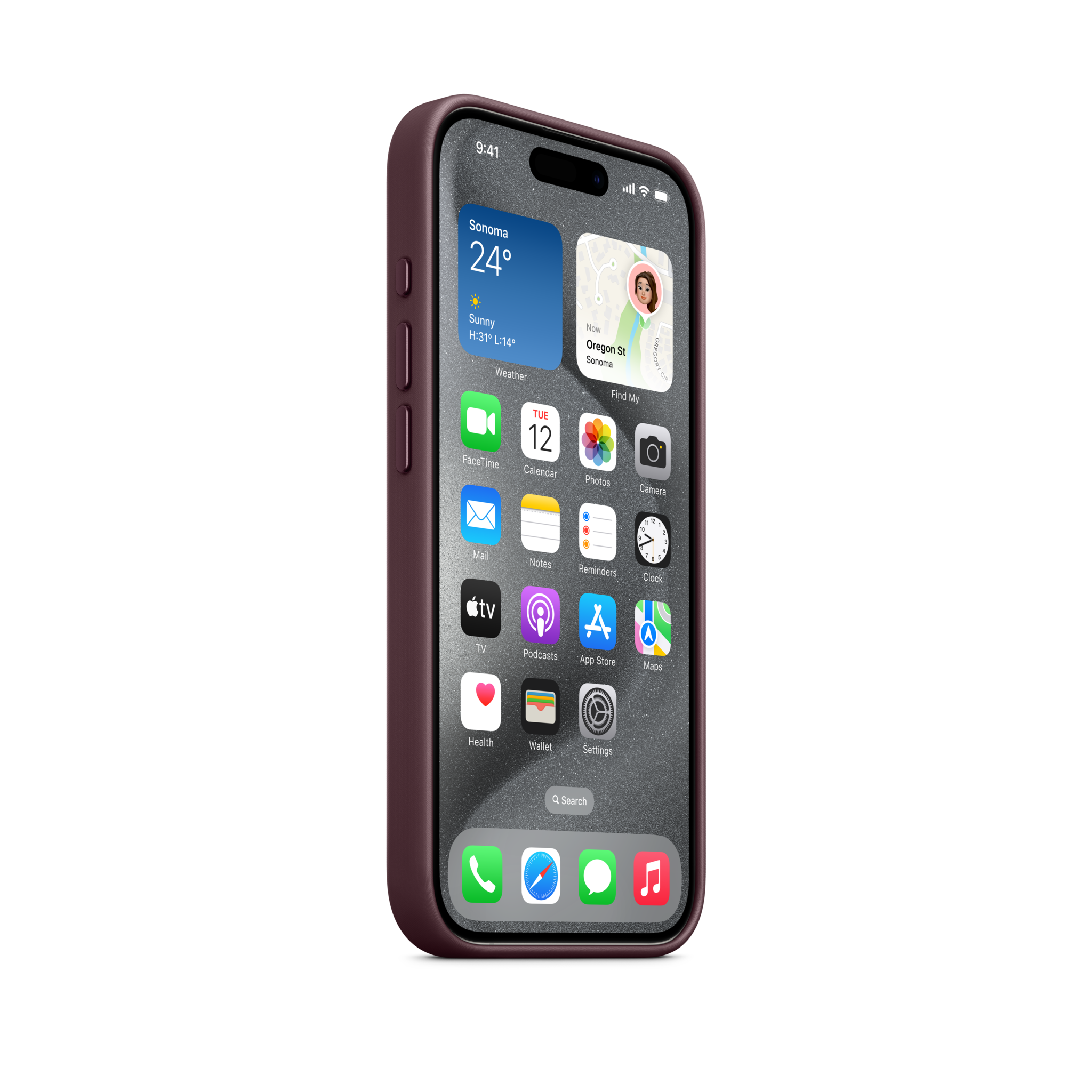 iPhone 15 Pro FineWoven Case with MagSafe — Mulberry