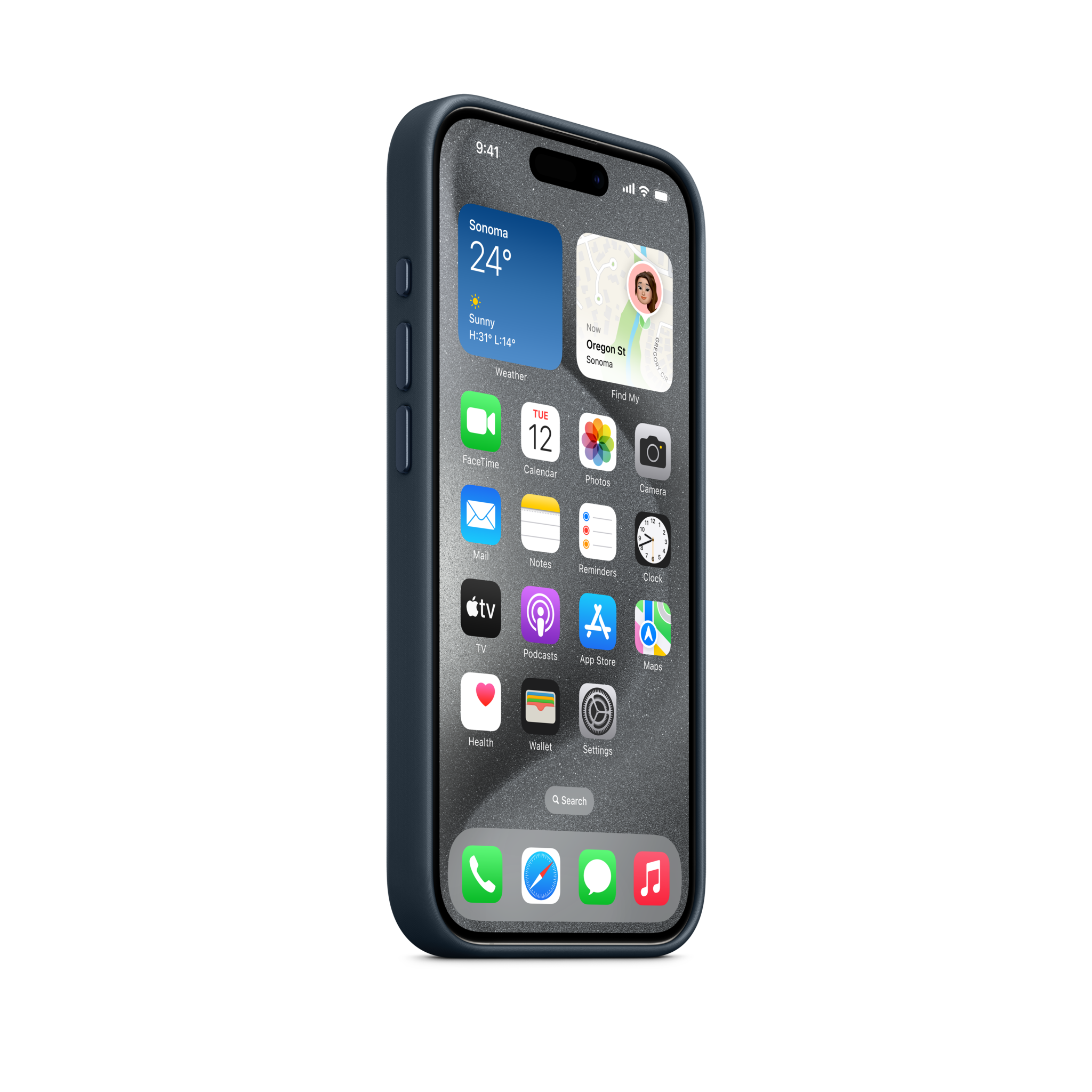 iPhone 15 Pro FineWoven Case with MagSafe — Pacific Blue