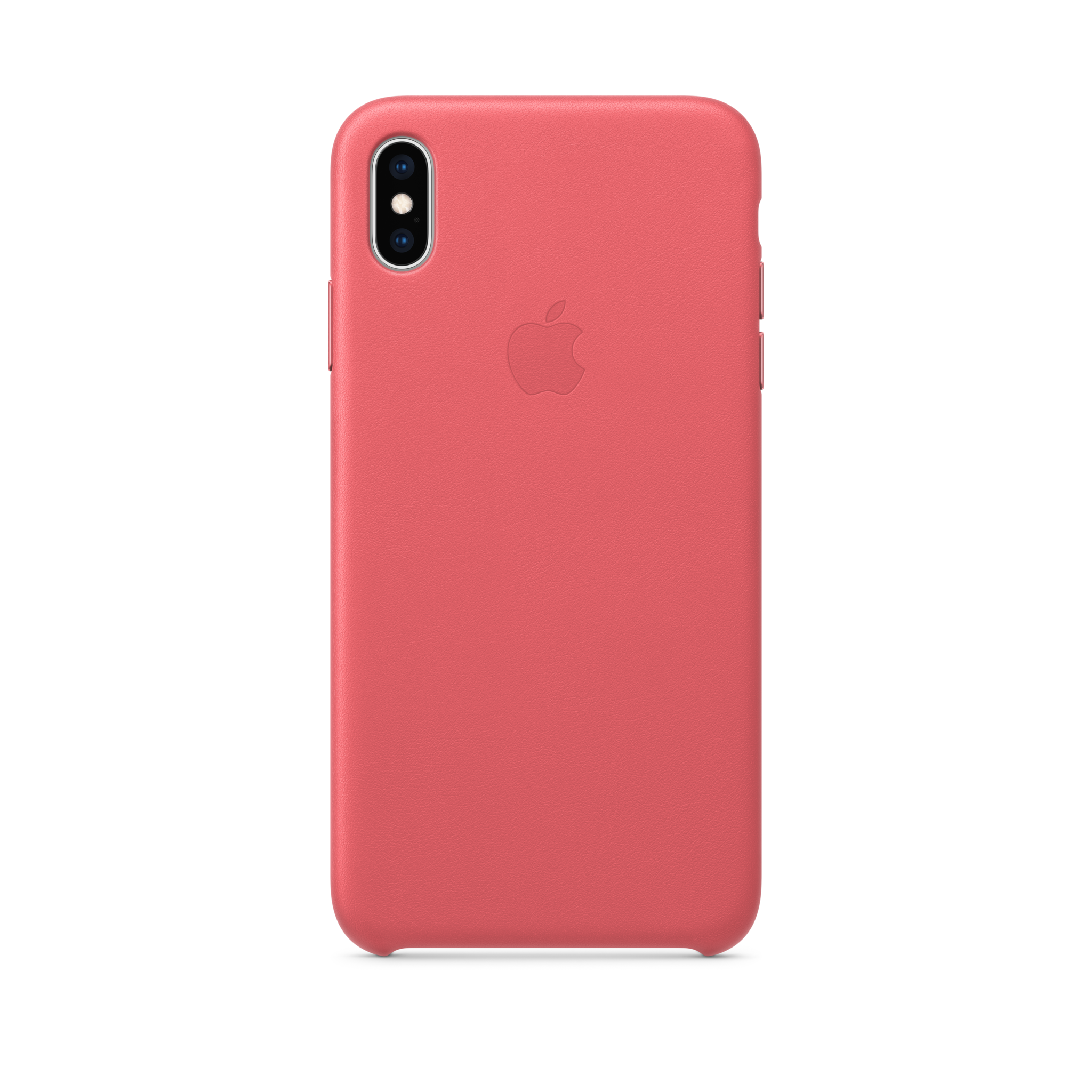 iPhone XS Max Leather Case — Peony Pink