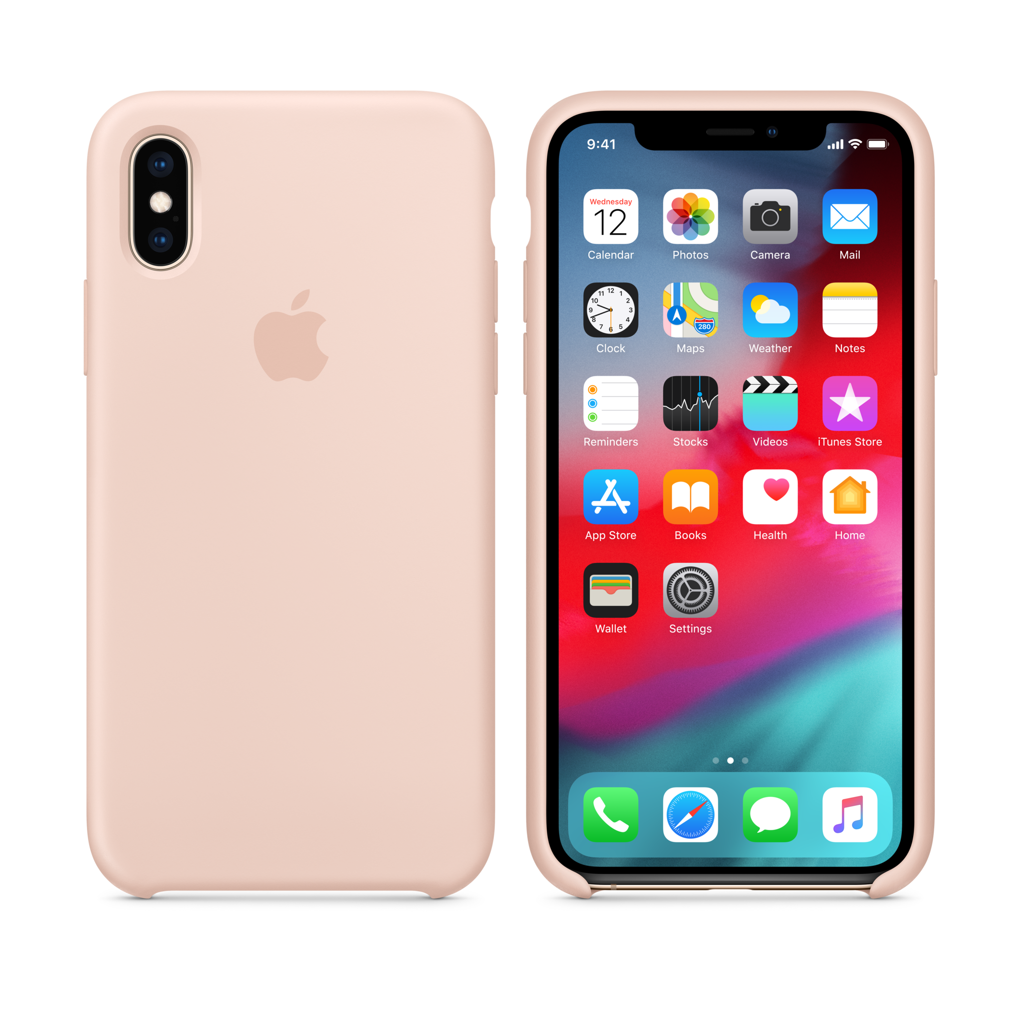iPhone XS Silicone Case — Pink Sand