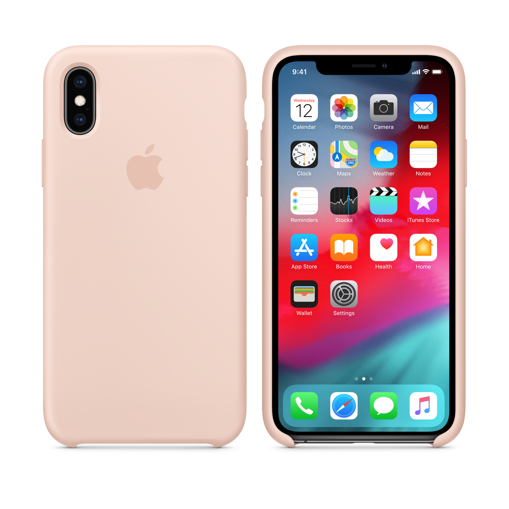 iPhone XS Silicone Case — Pink Sand