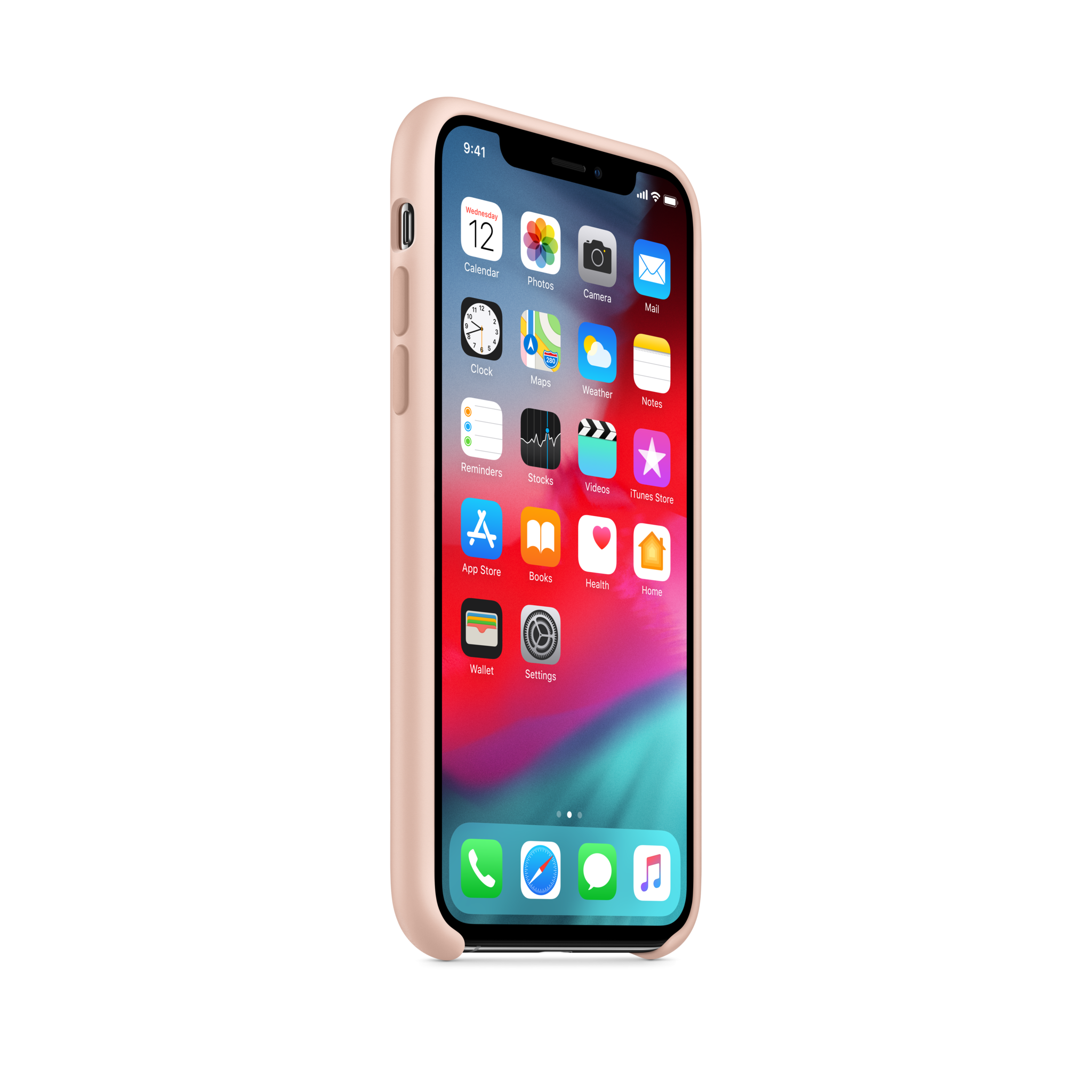iPhone XS Silicone Case — Pink Sand