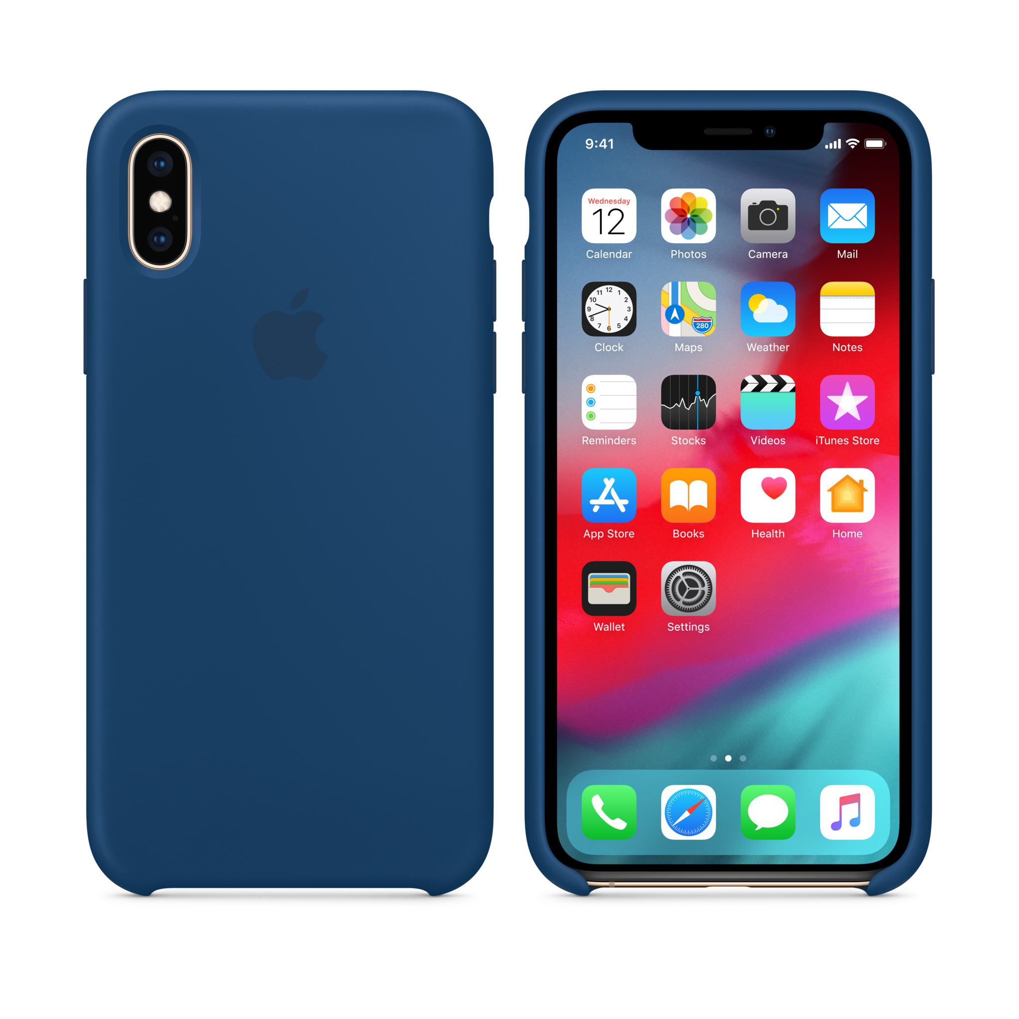 iPhone XS Silicone Case — Blue Horizon