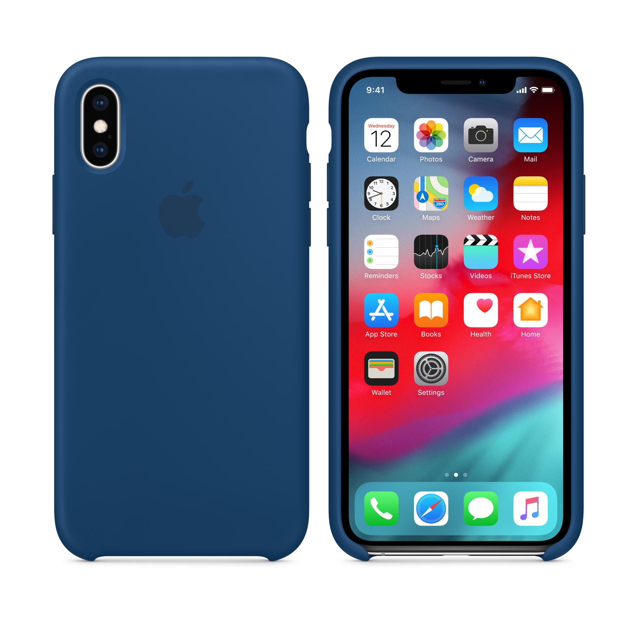 iPhone XS Silicone Case — Blue Horizon